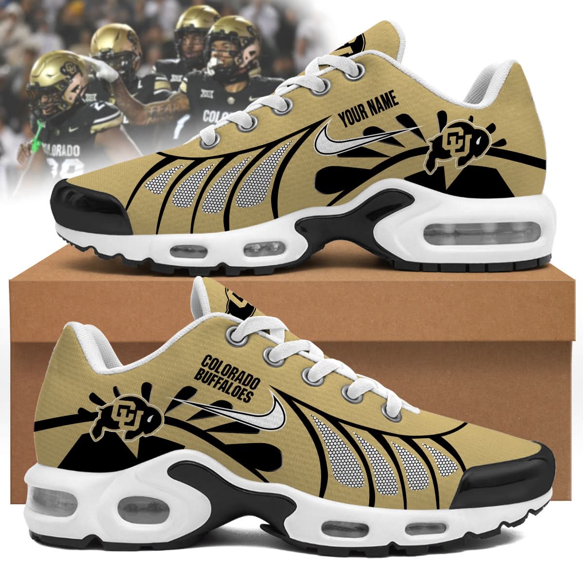 colorado buffaloes personalized air max shoes 2373 5zhuq