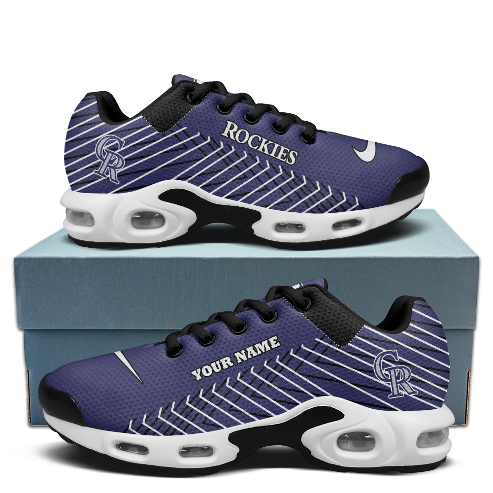 colorado rockies personalized name team colors jagged lines tn air max shoes air cushion sneakers 6388 tkfpn