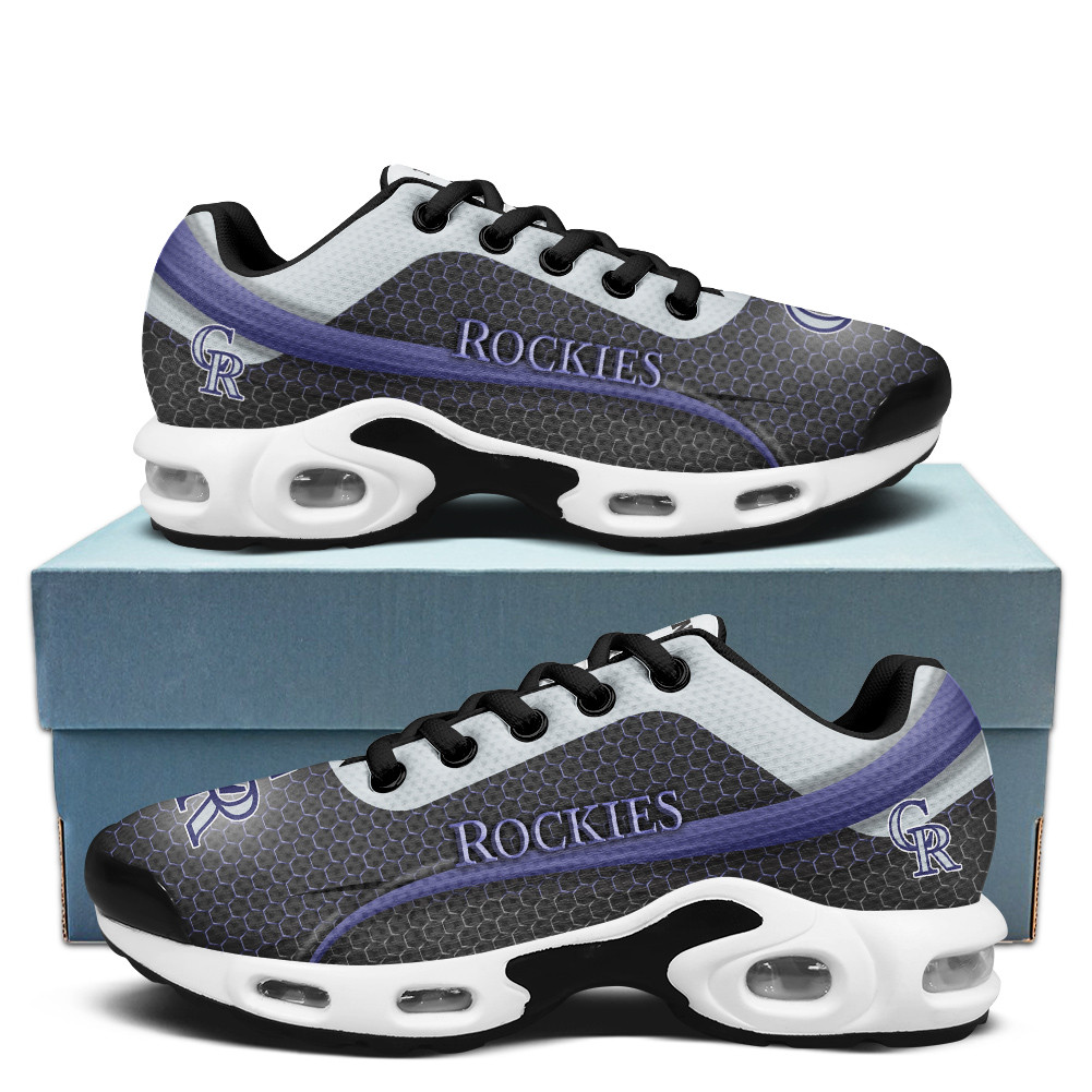colorado rockies personalized name team colors wave line beehive pattern tn air max shoes air cushion sneakers 7517 3yeww