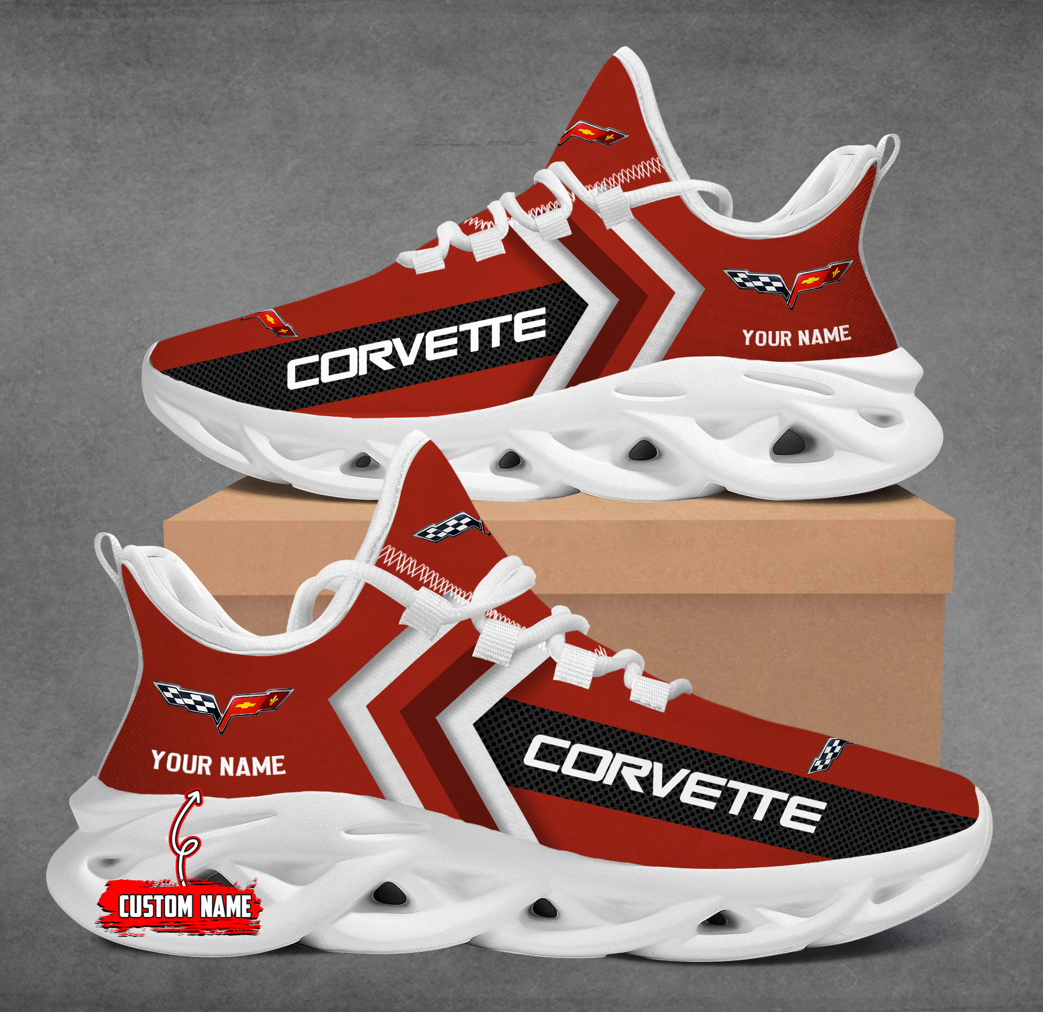 Corvette C6 Custom Name Max Soul Sneakers VS3