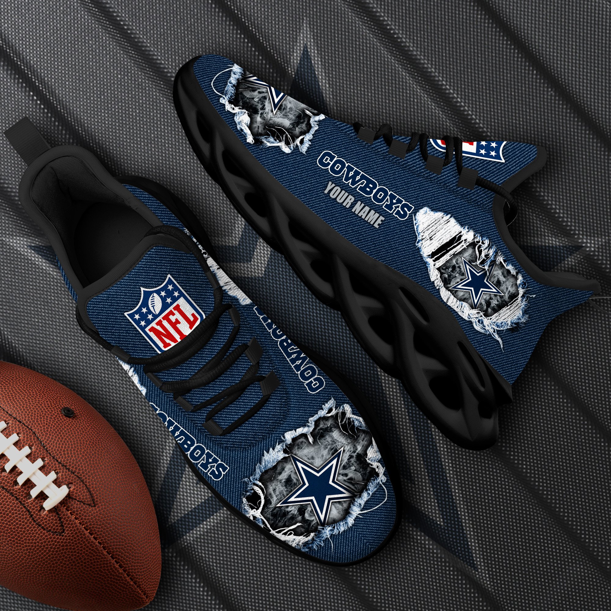 dallas cowboys black max soul shoes 2026 versions custom name 554 1169 inidg