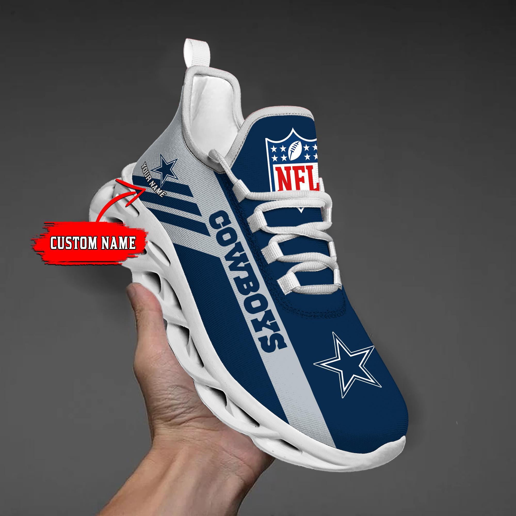 Dallas Cowboys Black Max Soul Shoes 2026 Versions Custom Name 635