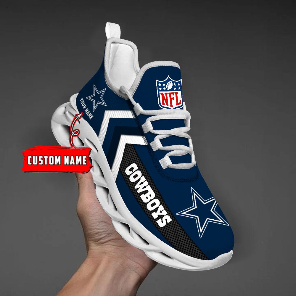 Dallas Cowboys Black Max Soul Shoes 2026 Versions Custom Name 638