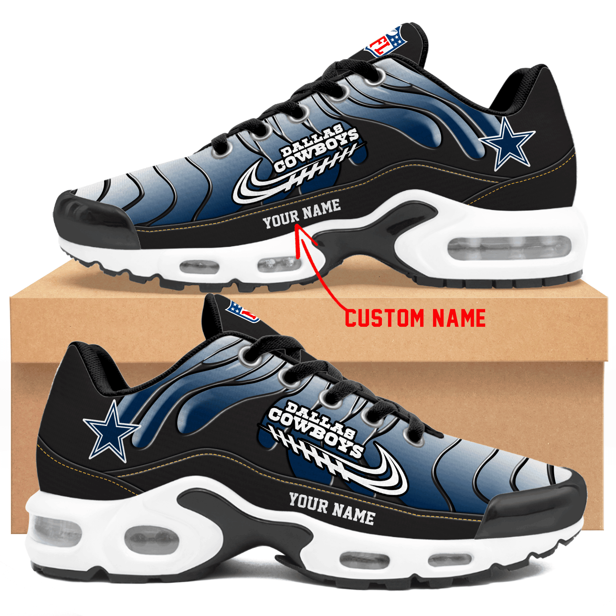 Dallas Cowboys Personalized Air Max Shoes TD