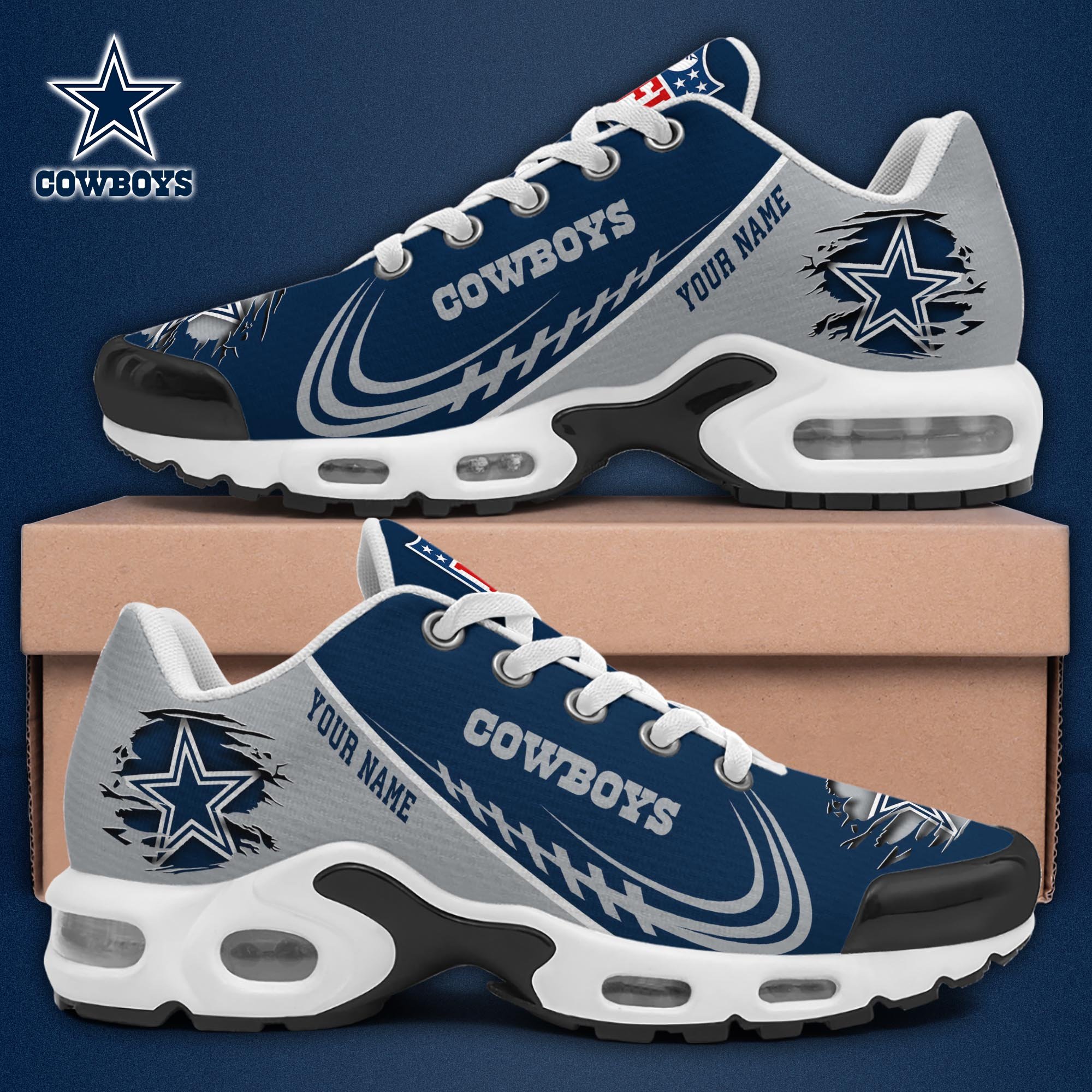 dallas cowboys tn shoes 2026 version custom name 2400