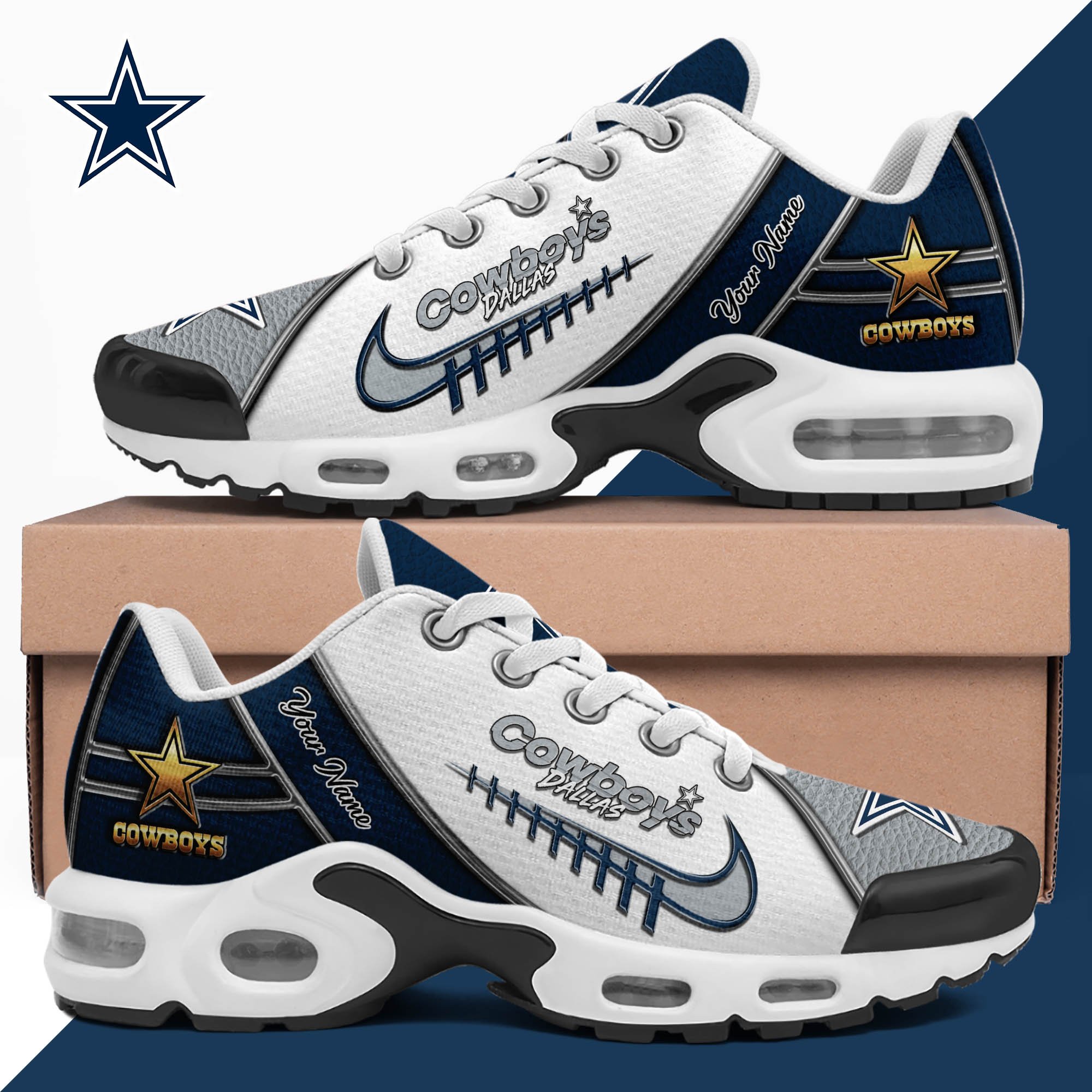 Dallas Cowboys TN Shoes 2026 Version Custom Your Name, Football Team Shoes 516