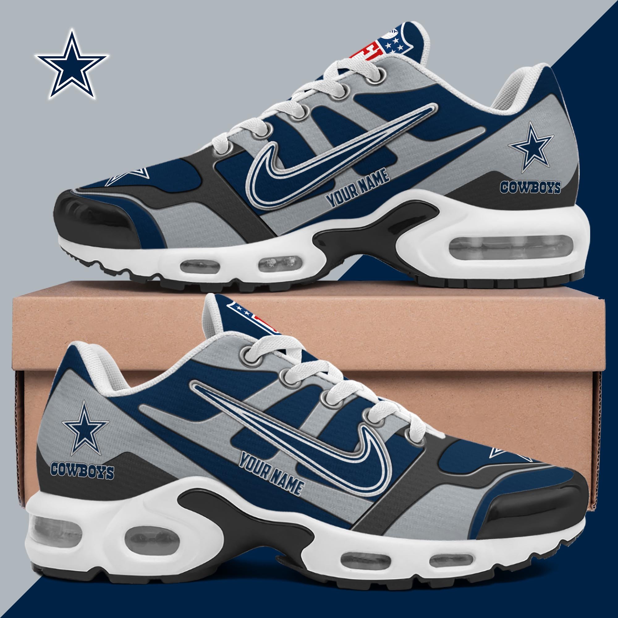 Dallas Cowboys TN Shoes Custom Your Name 
