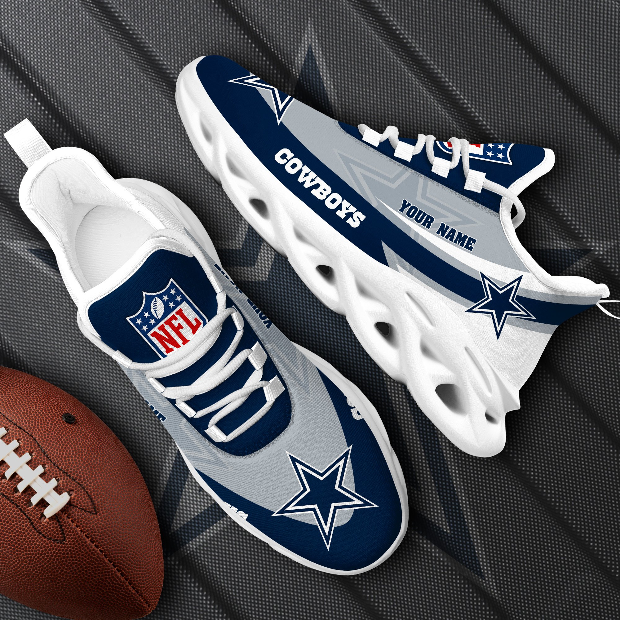 Dallas Cowboys White Max Soul Shoes 2026 Versions Custom Your Name, Sports Gift For Fan, Sport Gifts PH410