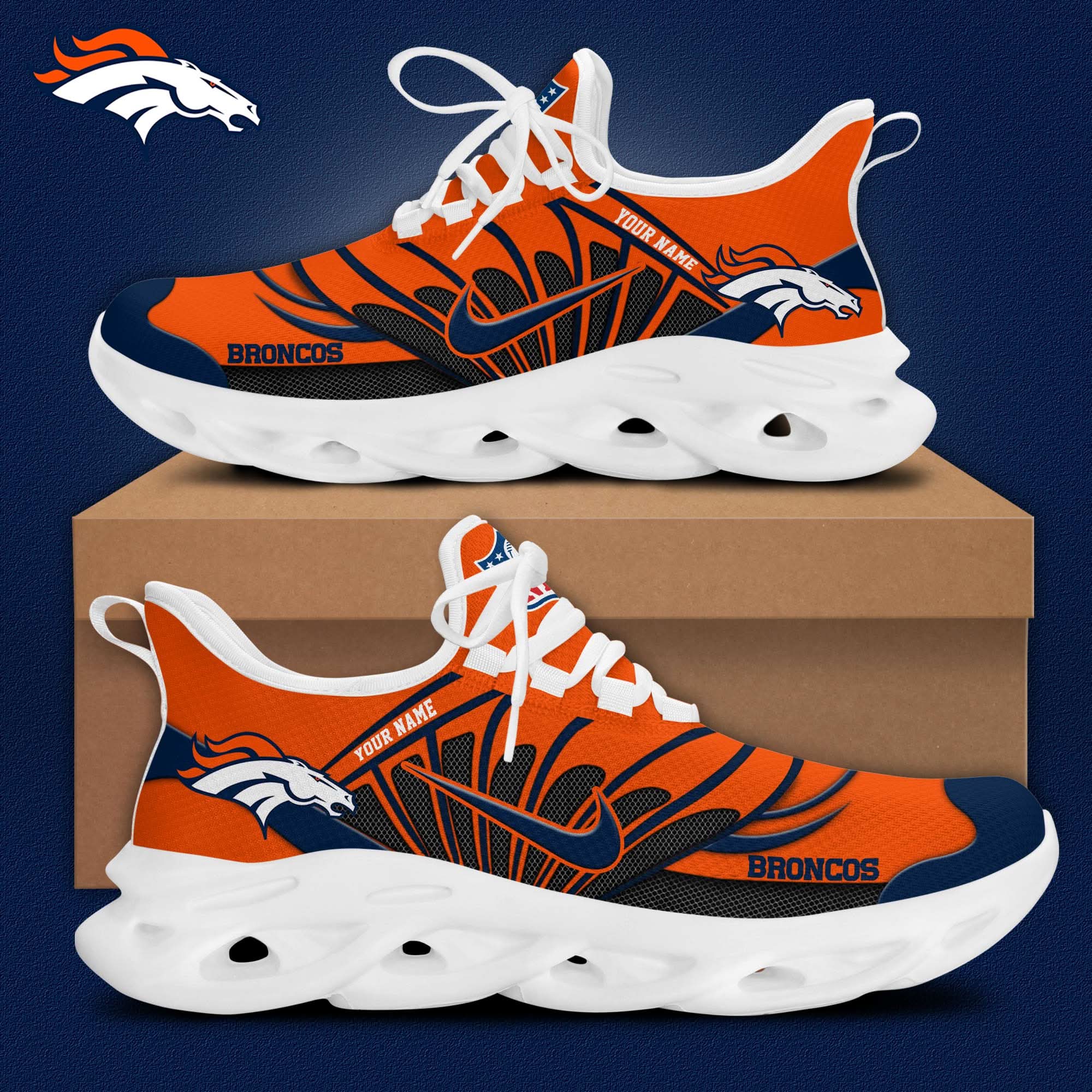 denver broncos customized premium max soul shoes 6339 vl5d9