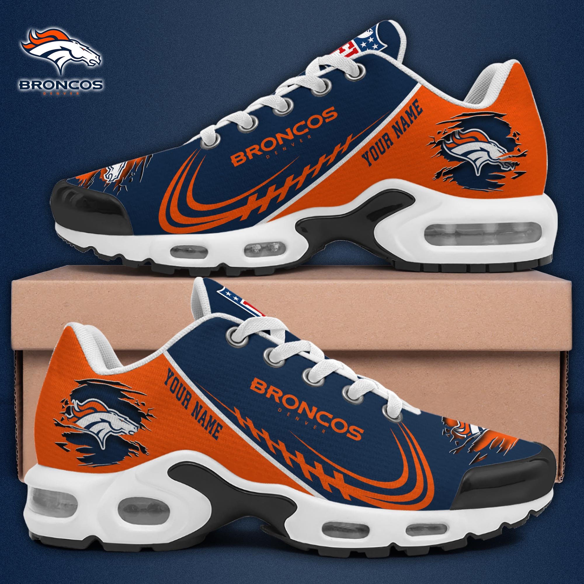 Denver Broncos TN Shoes 2026 Version Custom Name 