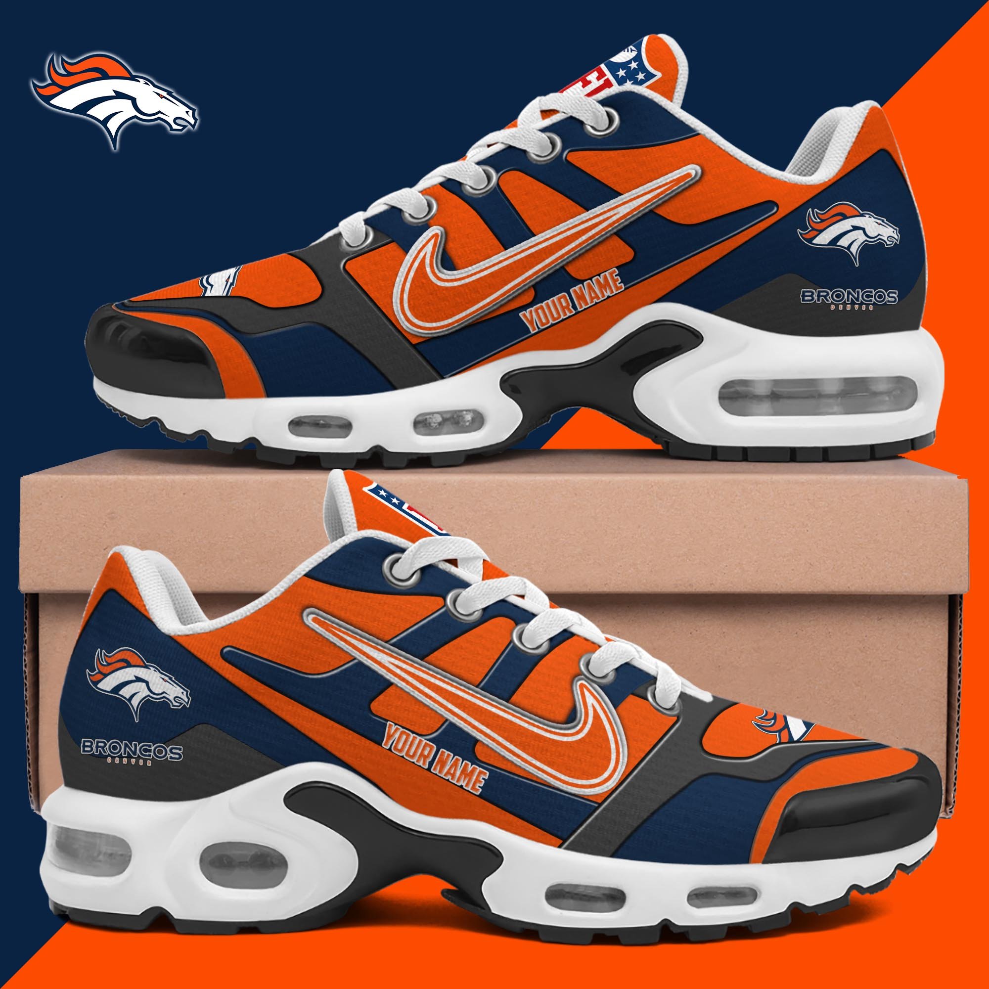 denver broncos tn shoes custom your name 4351 21zk3