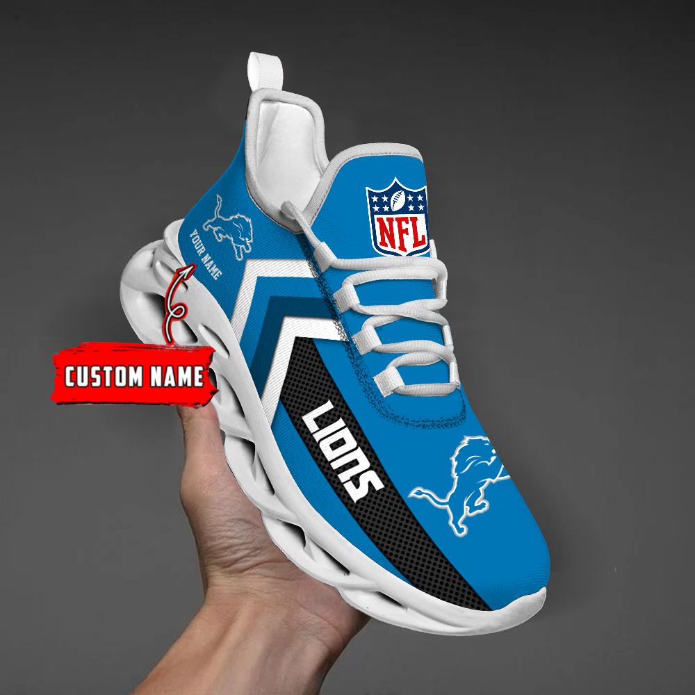 Detroit Lions Black Max Soul Shoes 2026 Versions Custom Name 638