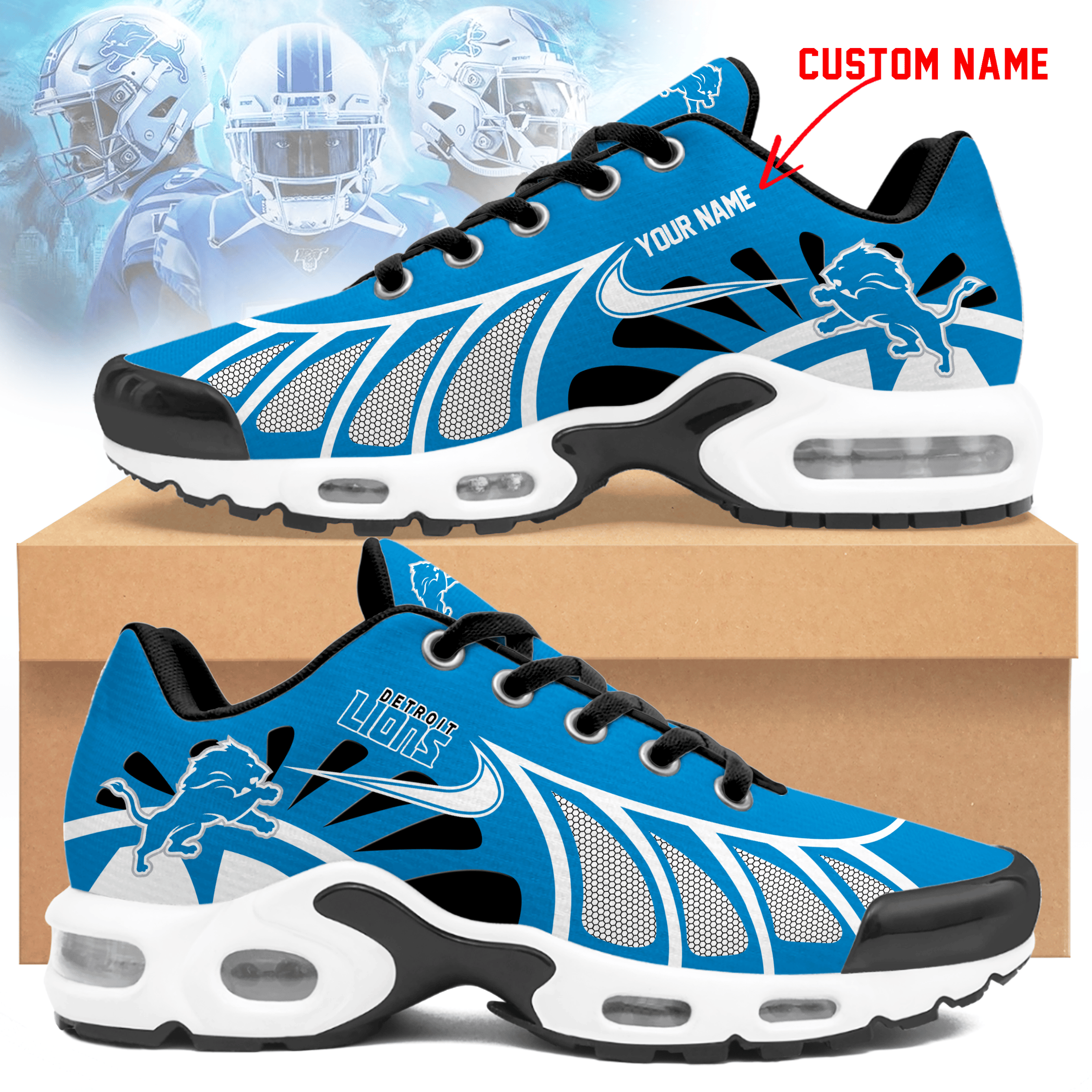 Detroit Lions  Personalized Air Max Shoes TD 050625