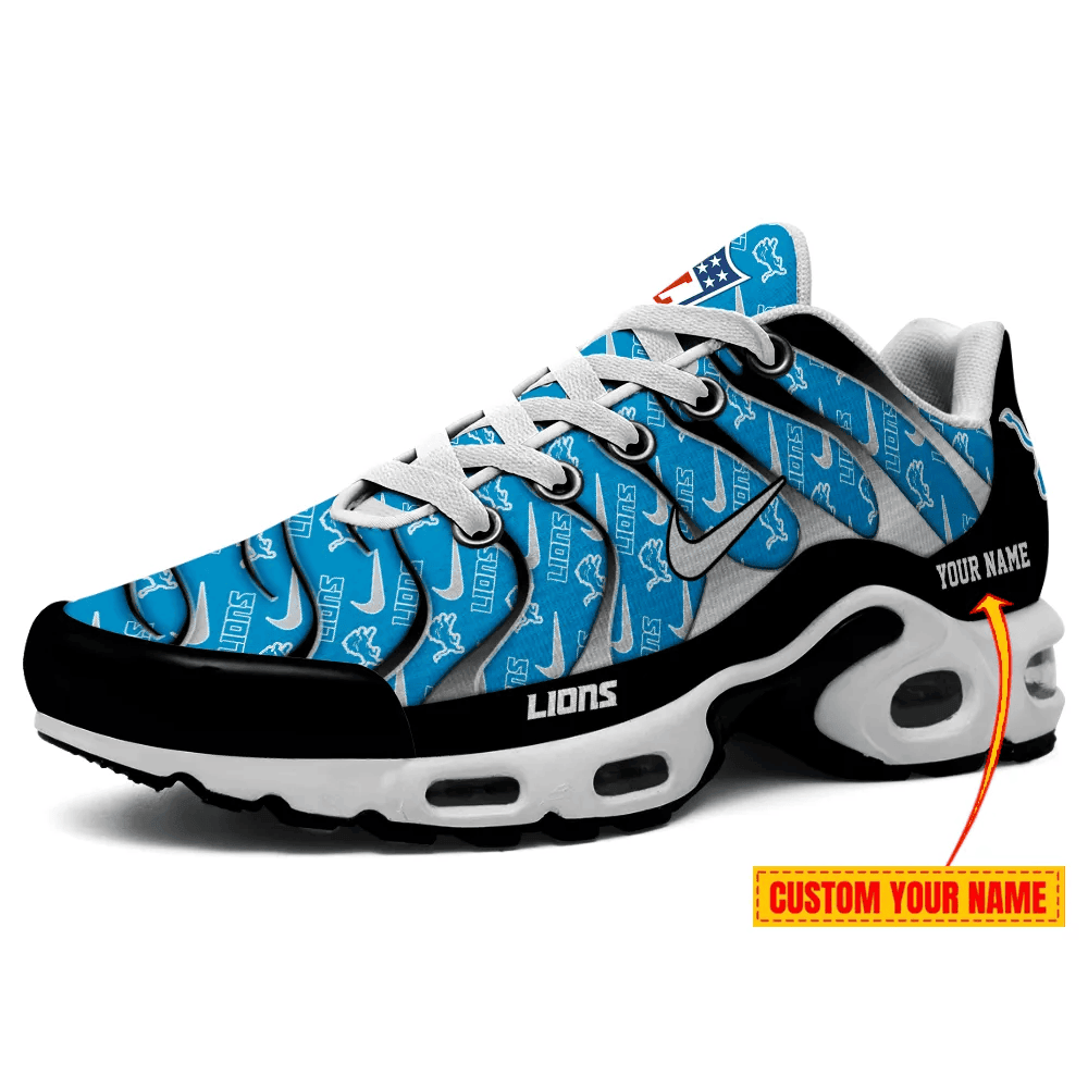 detroit lions personalized name team mix colors v5 tn air max shoes air cushion sneakers 9528 6jlbp