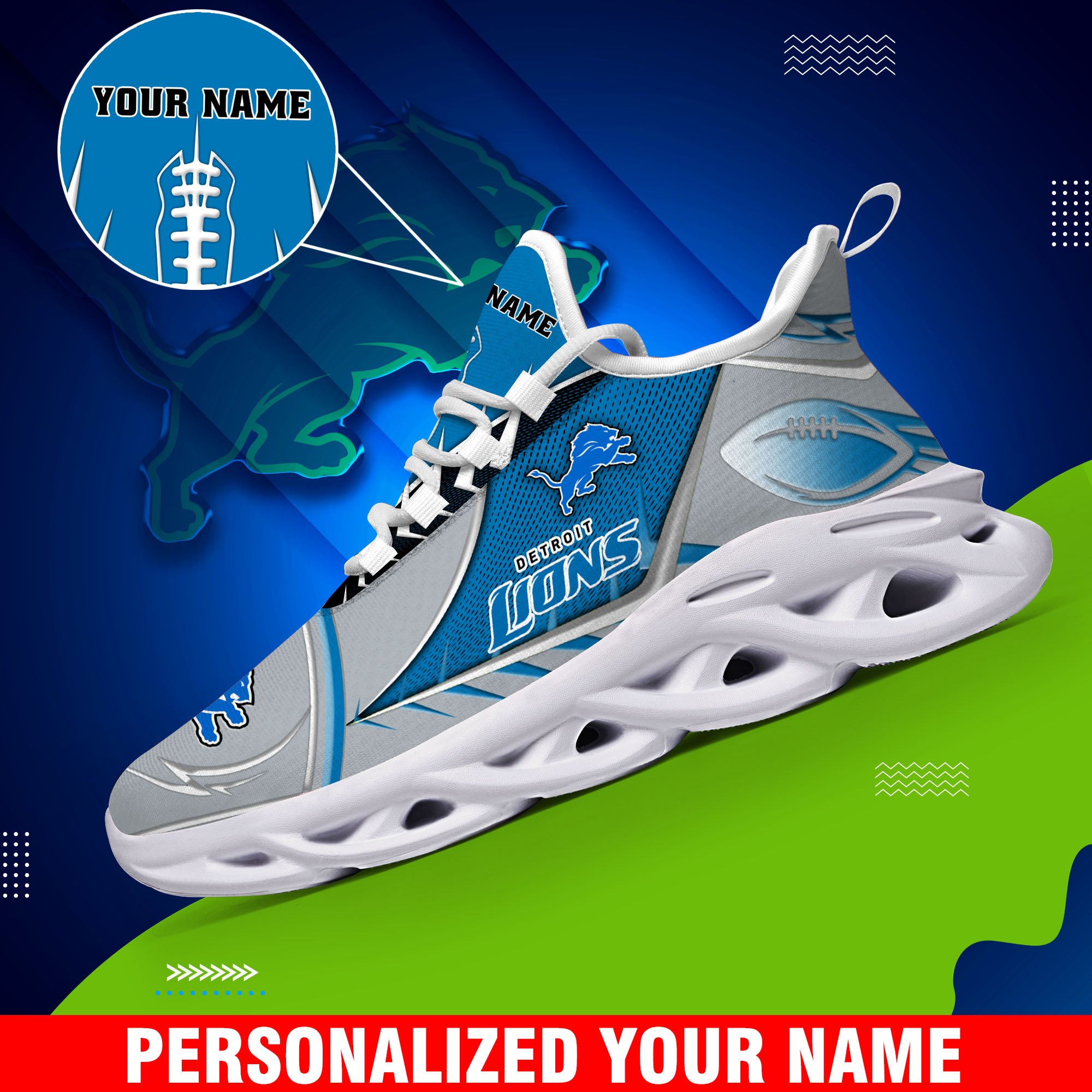 detroit lions sport white c sneakers 2026 version personalized your name 528 4549 uarcm