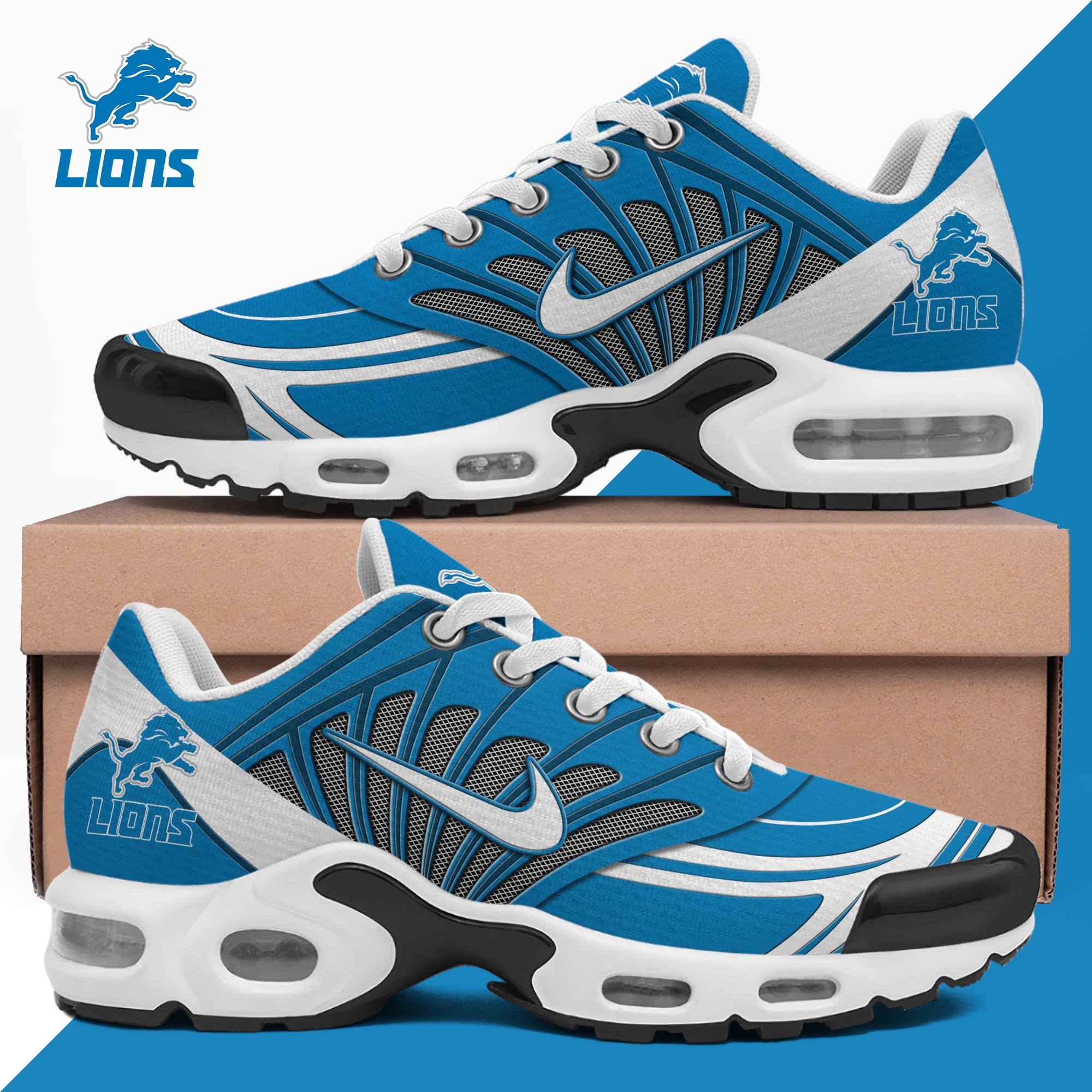 Detroit Lions TN Shoes 2026 Version Custom Name 919
