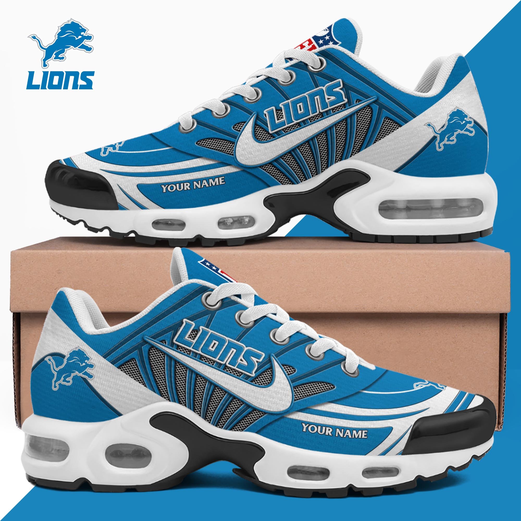 Detroit Lions TN Shoes 2026 Version Custom Your Name 582