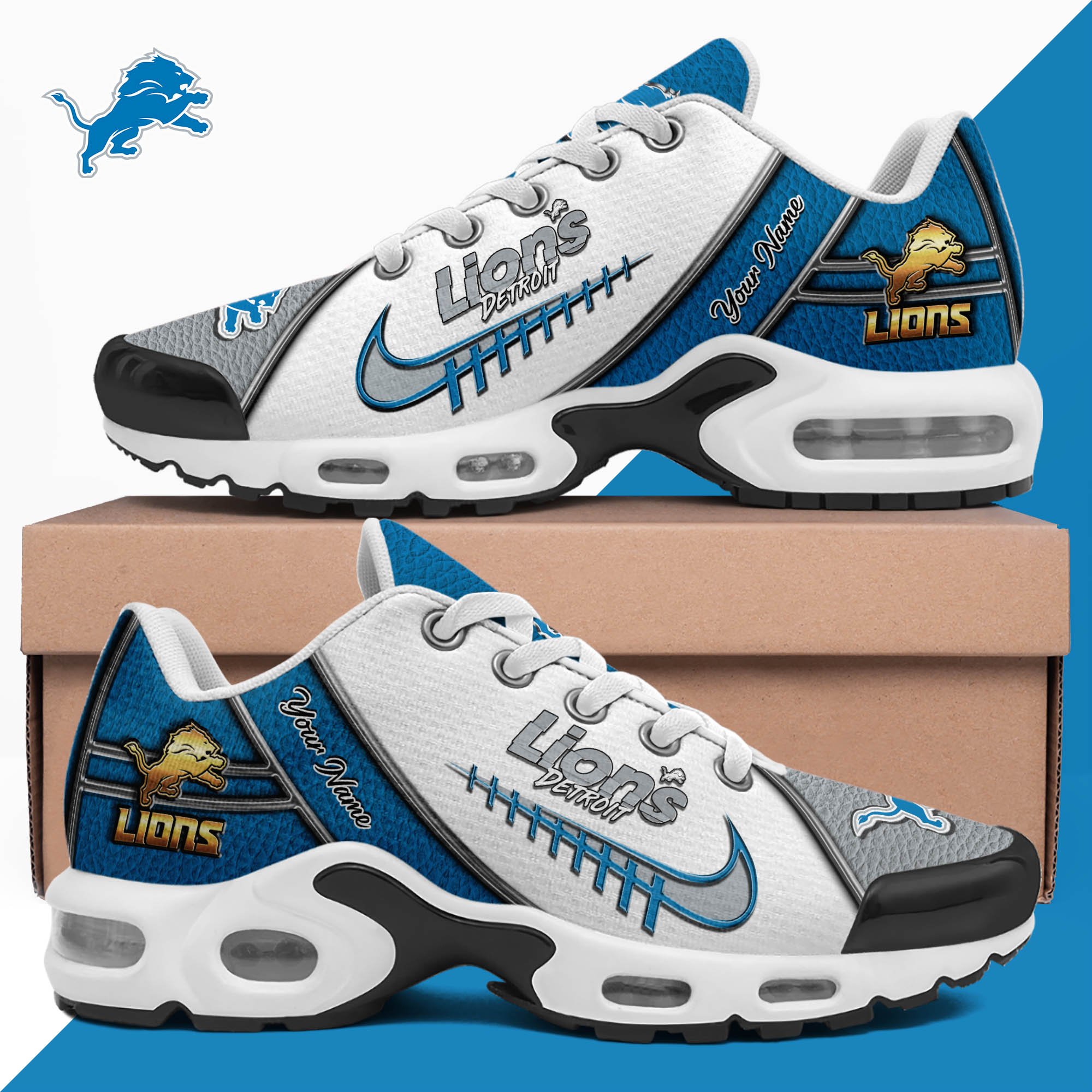 Detroit Lions TN Shoes 2026 Version Custom Your Name, Football Team Shoes 516