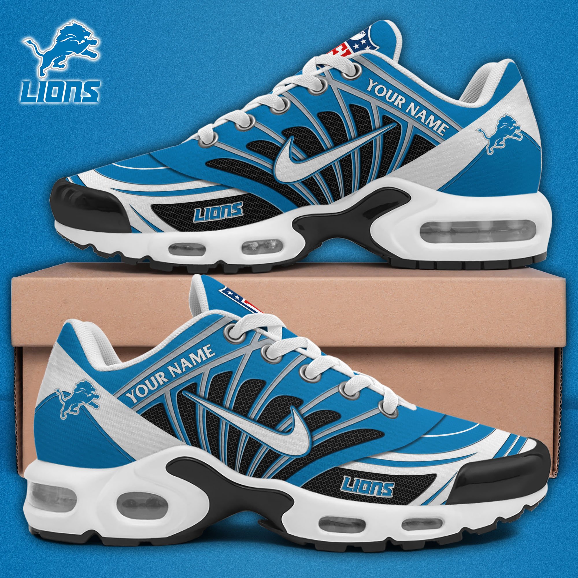 Detroit Lions TN Shoes 2026 Versions Custom Your Name 921