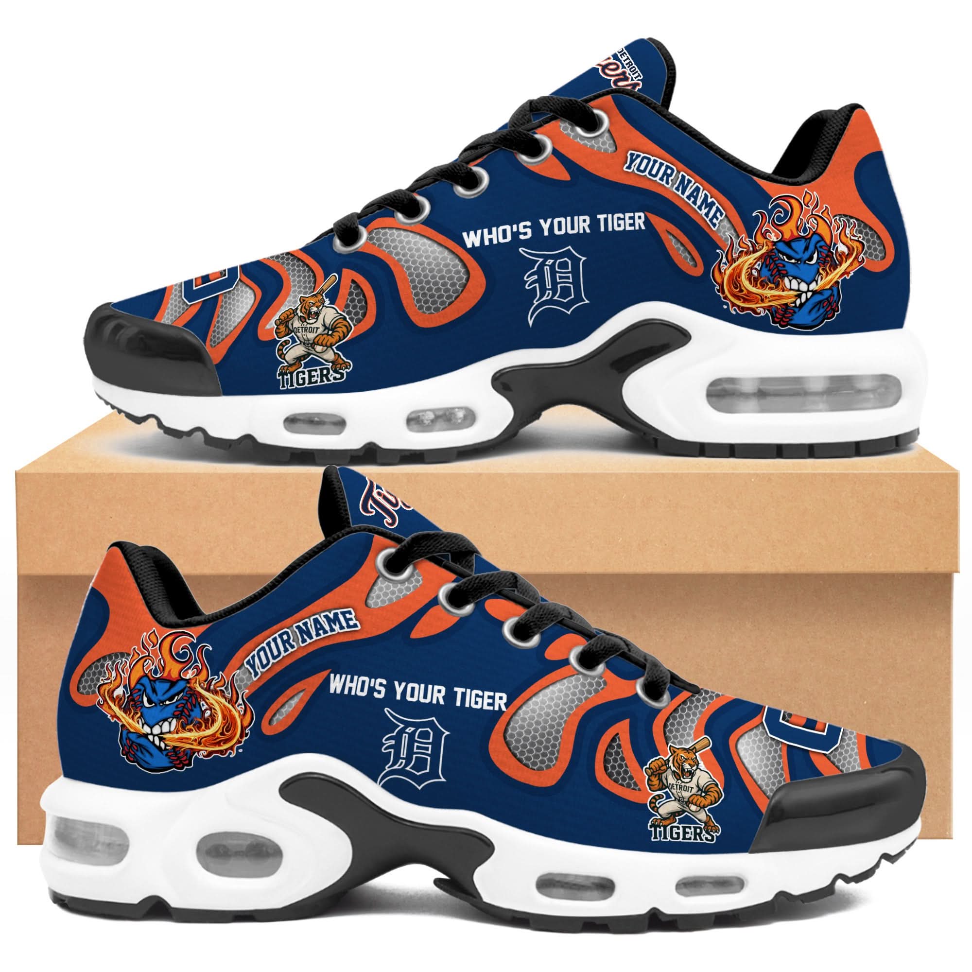 Detroit Tigers  Personalized Air Max Shoes 