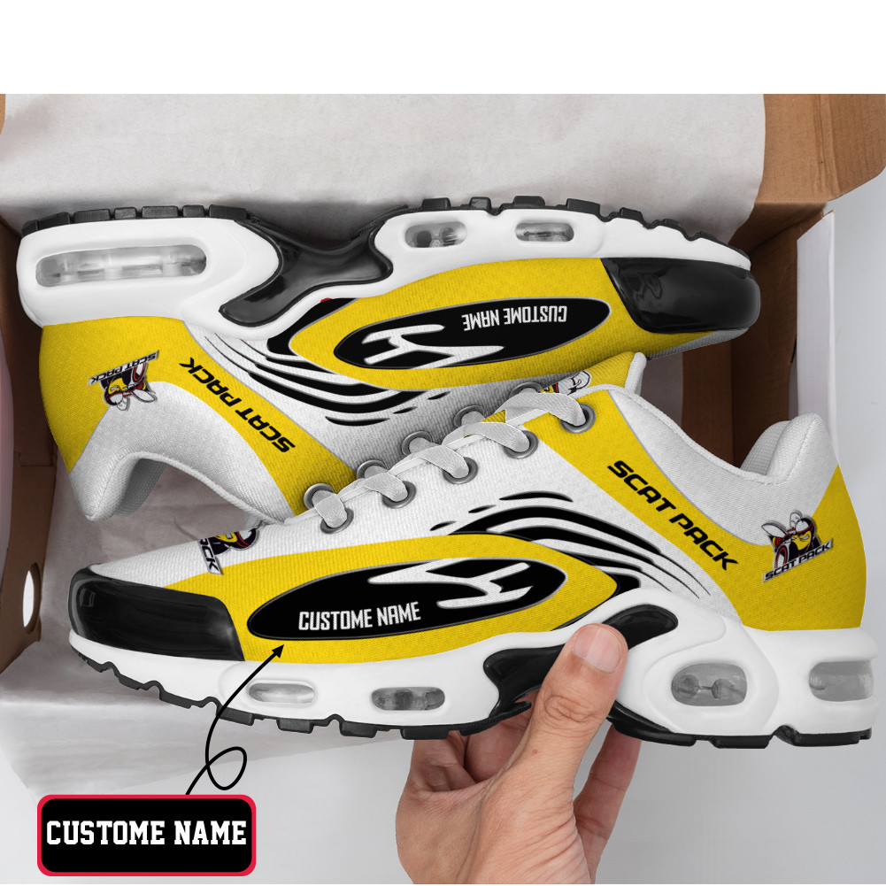 Dodge Challenger Scat Pack Flame Edition Custom Name TN Air Max Shoes Air Cushion Sneakers