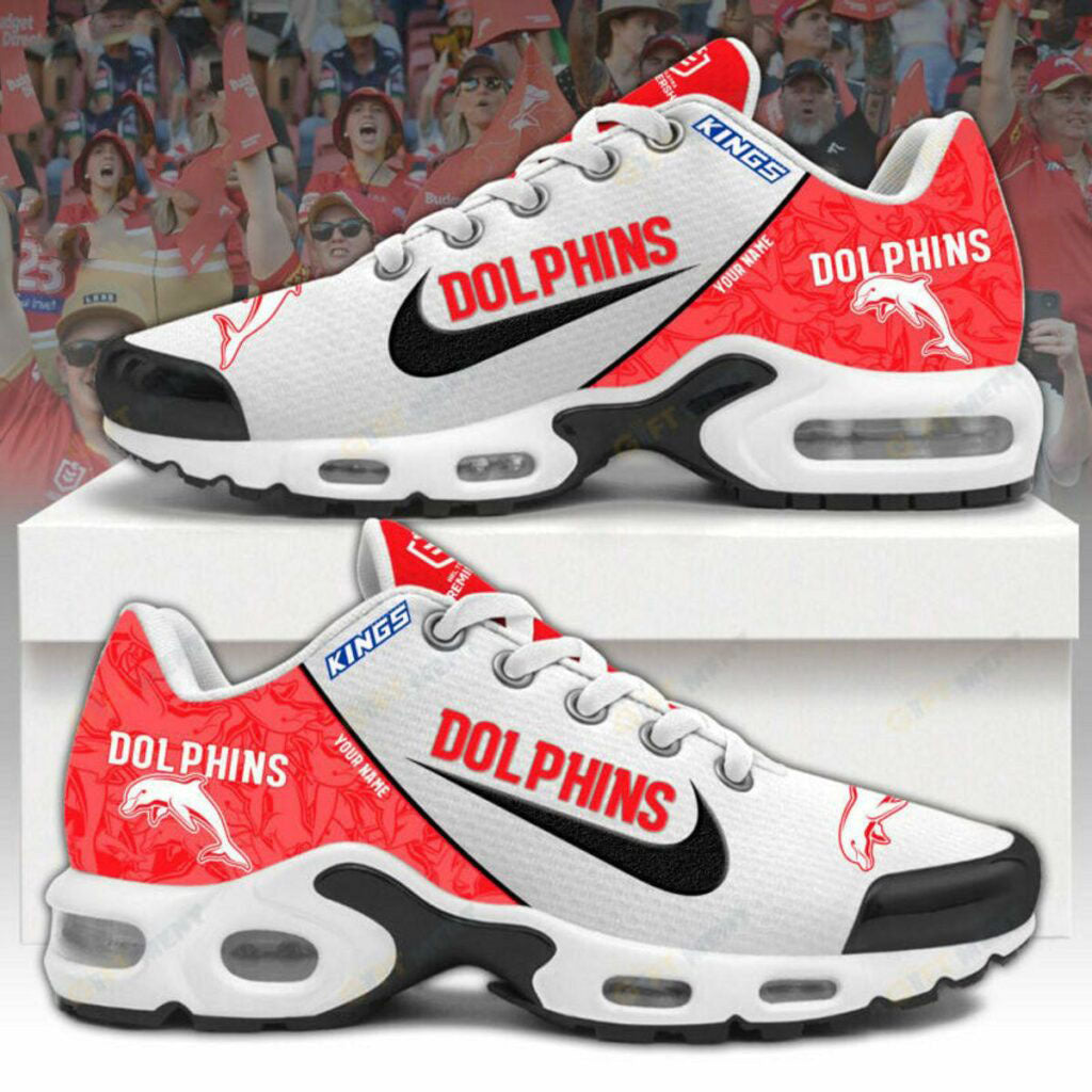 dolphins (nrl) customized unisex air max plus sneaker 6753 buzug