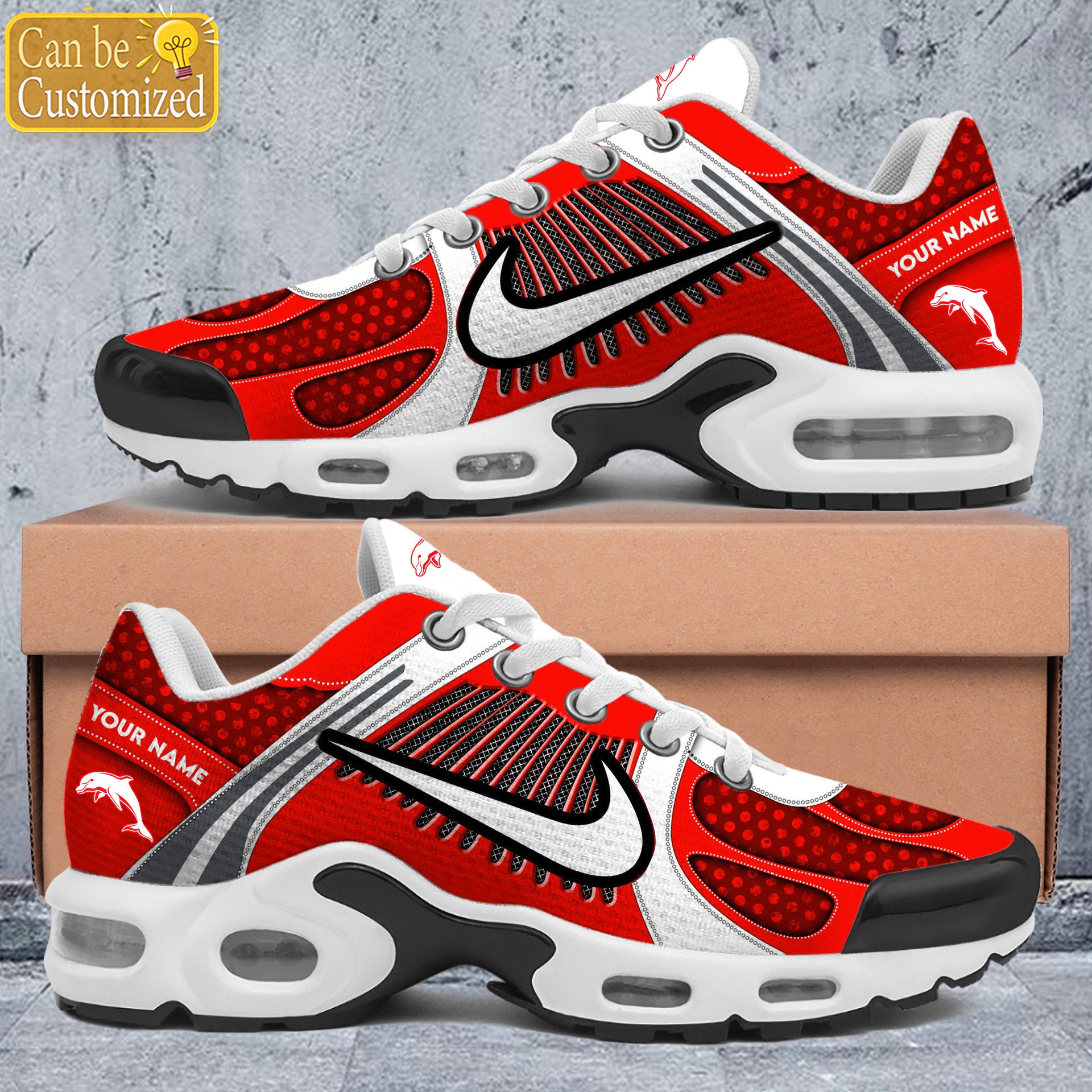 dolphins nrl customized unisex air max plus sneakers 2563 mlrbo
