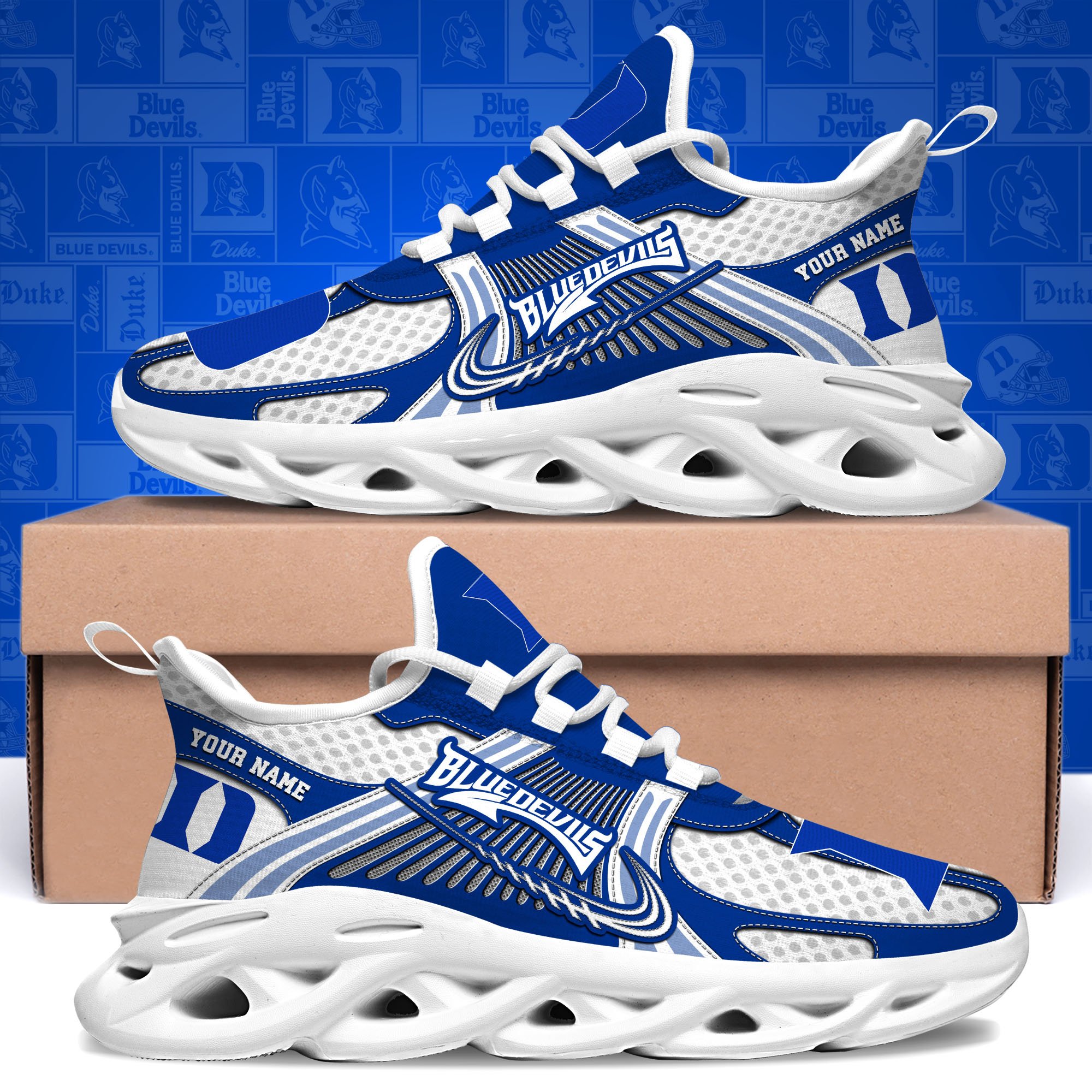 duke blue devils clunky sneakers custom your name sport sneakers sport gifts for fan gifts for him 3810 vtibp