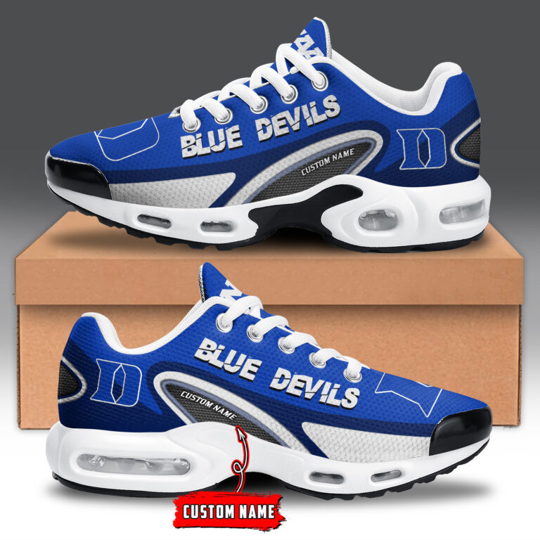 duke blue devils personalized name team logo mix colors oval line tn air max shoes air cushion sneakers 9373 7akda