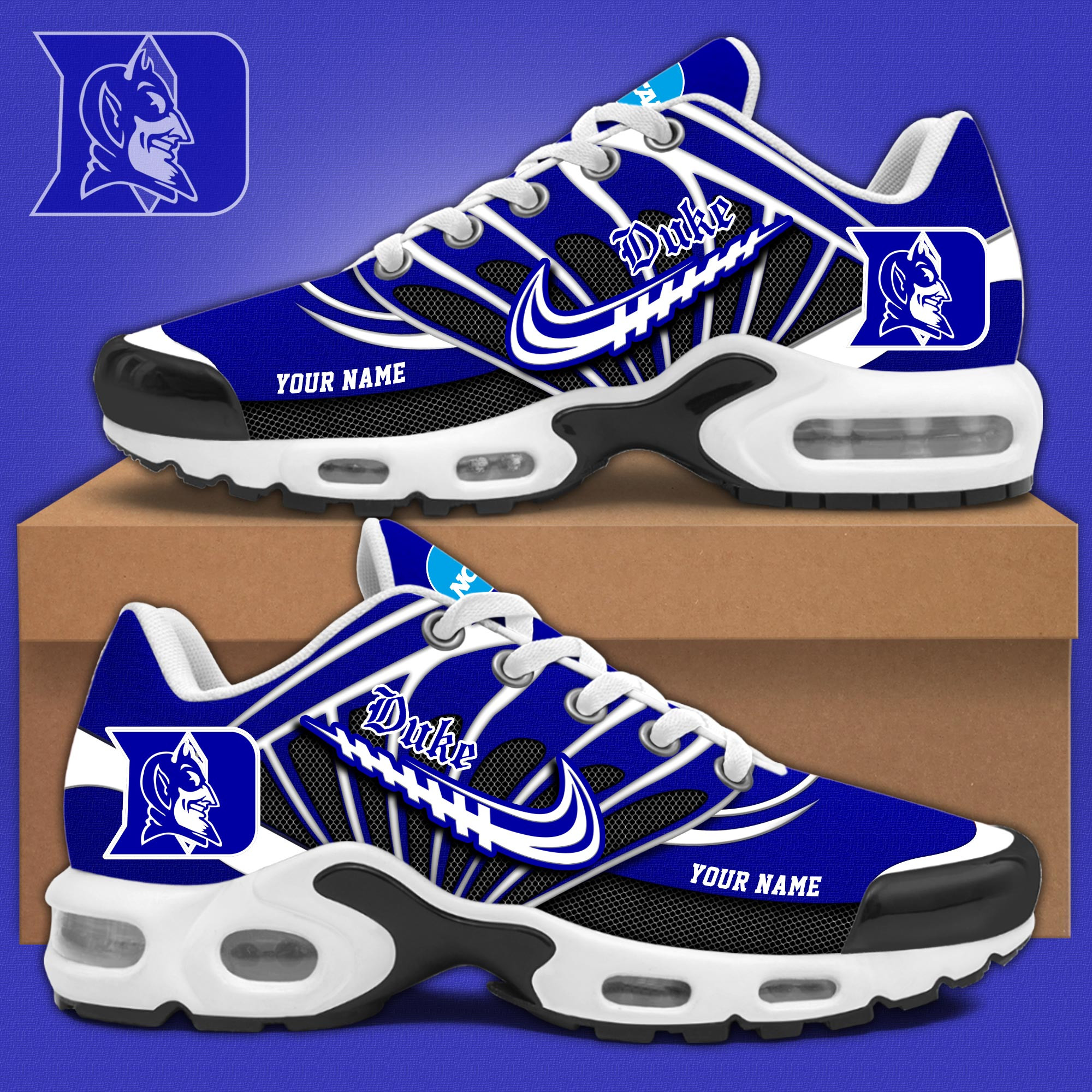duke blue devils tn air max plus shoes sneakers for men and women 4994 pzpw9