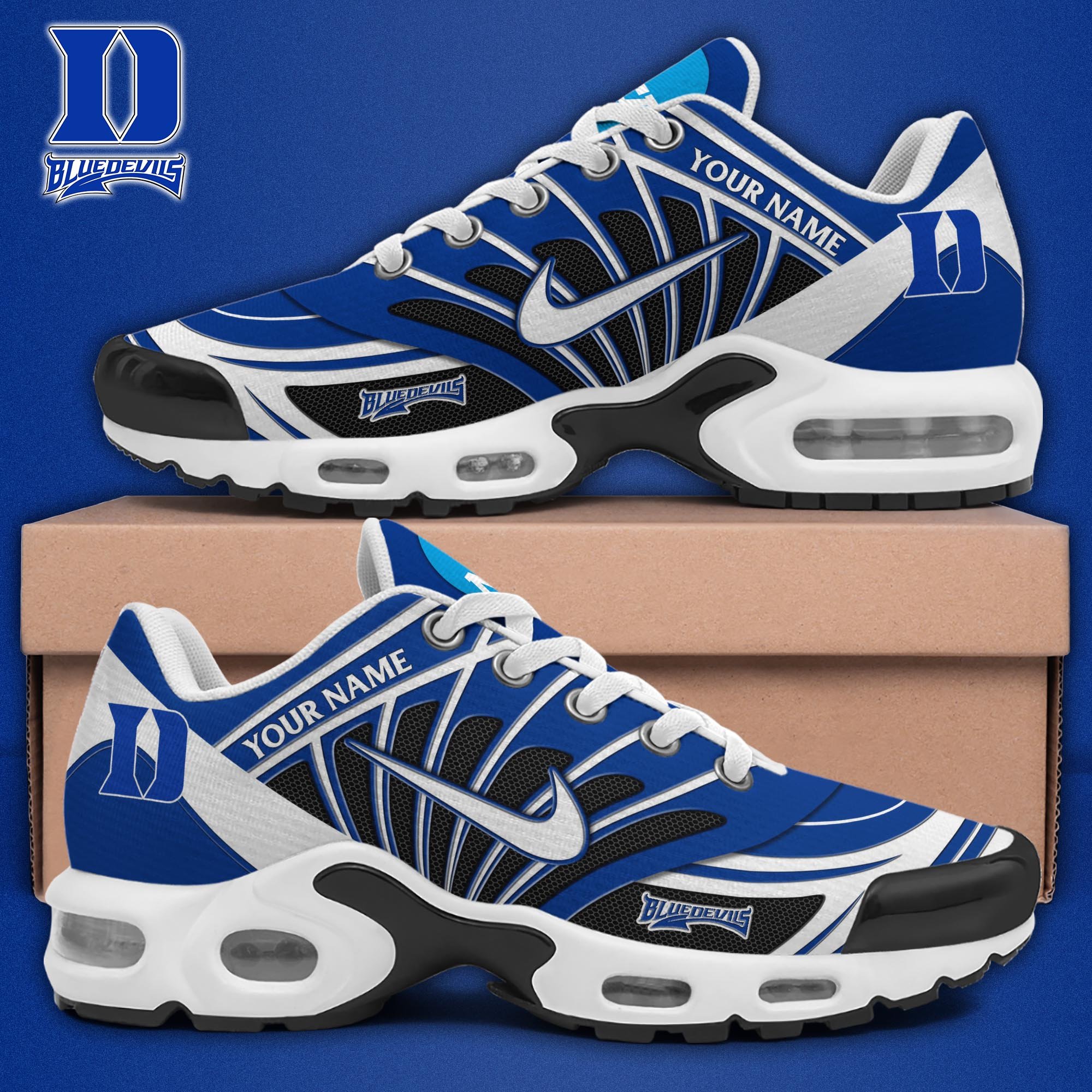 duke blue devils tn shoes 2026 version custom name 9509 nnu2n
