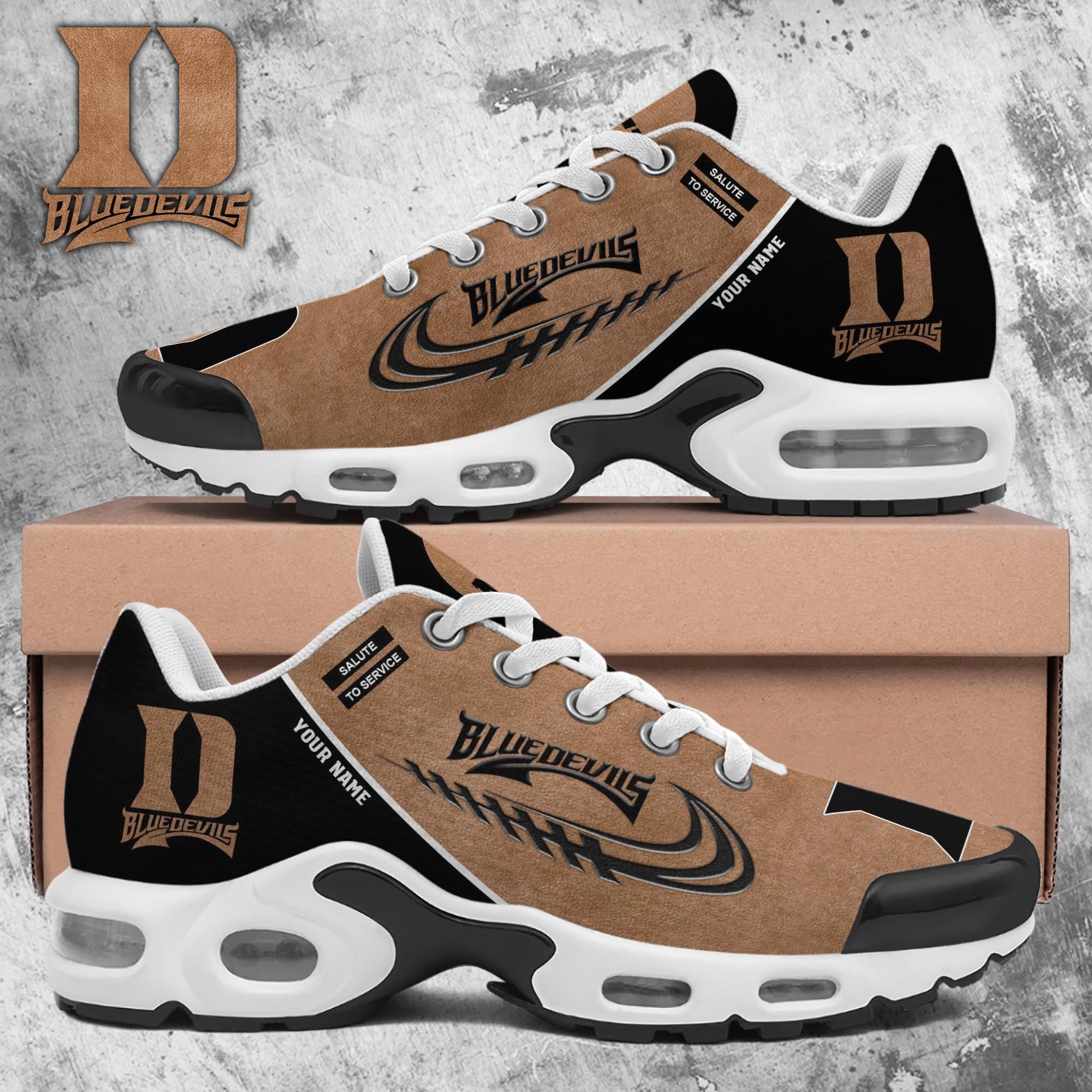 Duke Blue Devils TN Shoes 2026 Version Custom Name, Shoes For Football Fans, Fan Gifts PH637