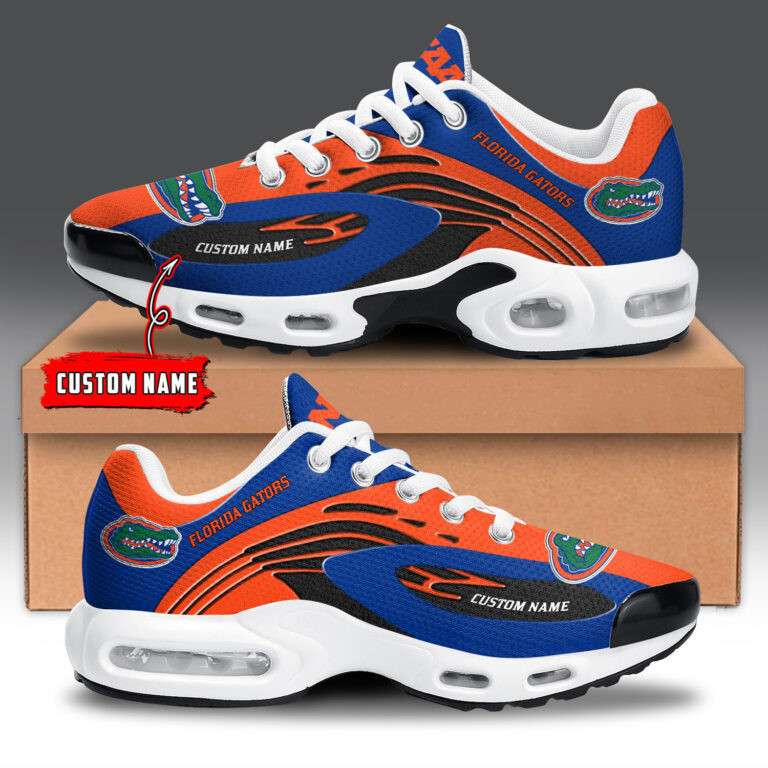 Florida Gators Personalized Name Team Logo Mix Colors Wave Line TN Shoes Air Cushion Sneakers