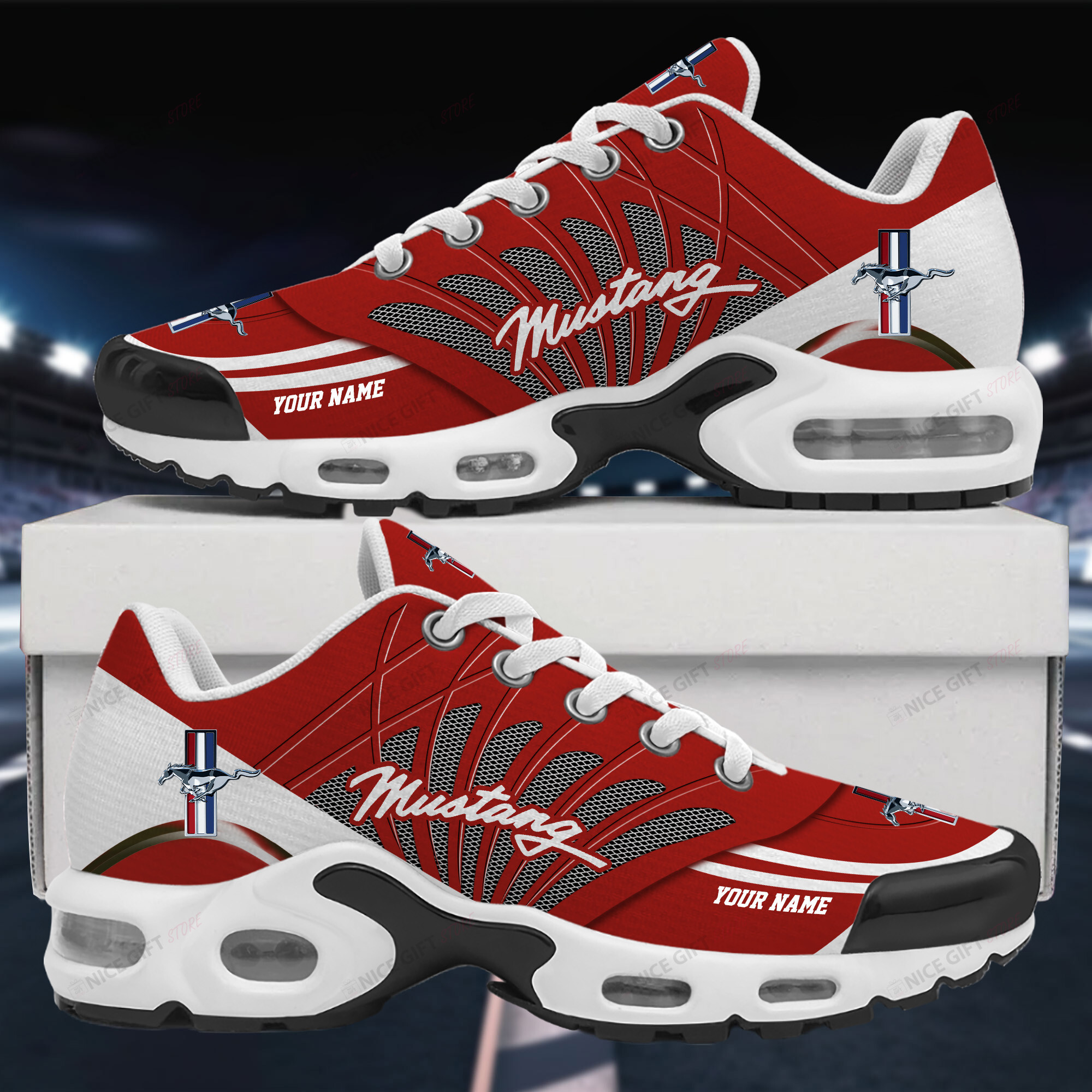 Ford Mustang (Your Name) TN Sneakers J9D6