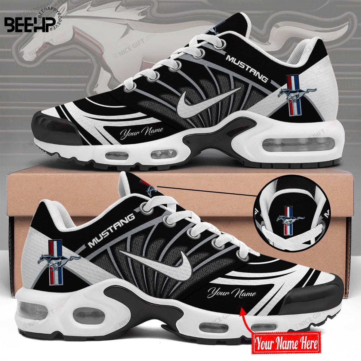 Ford Mustang (Your Name) TN Sneakers Z7X8