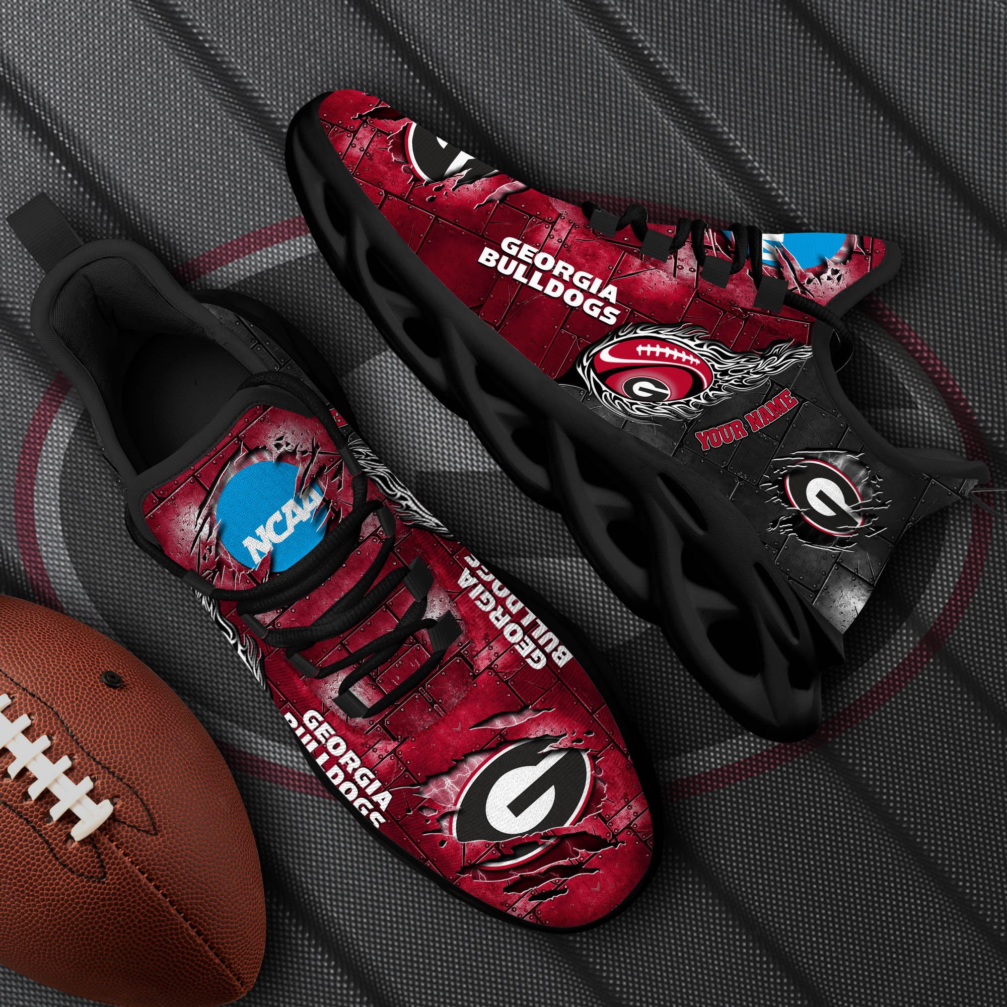 georgia bulldogs black max soul shoes 2026 versions white max soul shoes custom your name ph879 2580