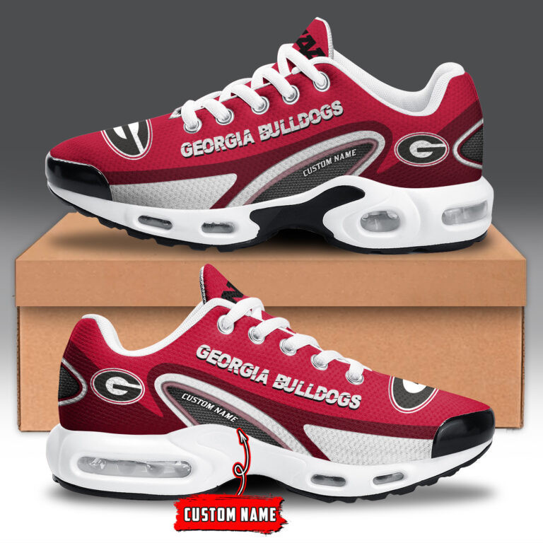 georgia bulldogs personalized name team logo mix colors oval line tn shoes air cushion sneakers 1608 vmjwj