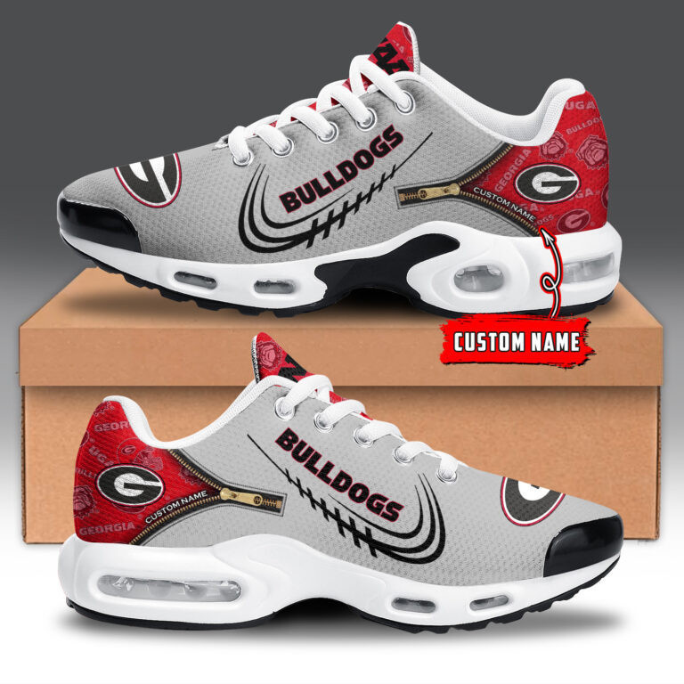 Georgia Bulldogs Personalized Name Team Logo Mix Colors Zipped Line TN Shoes Air Cushion Sneakers