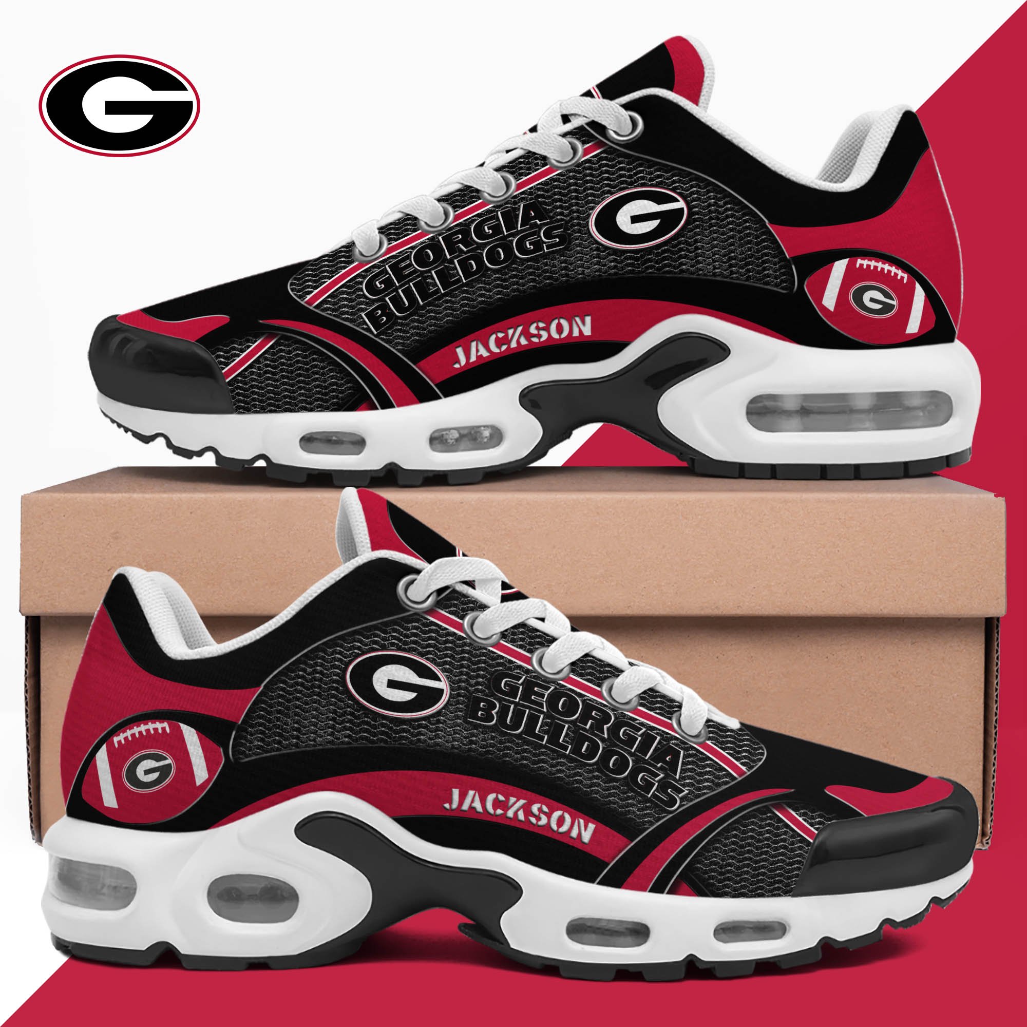 Georgia Bulldogs Team TN Shoes 2026 Version Custom Name 889