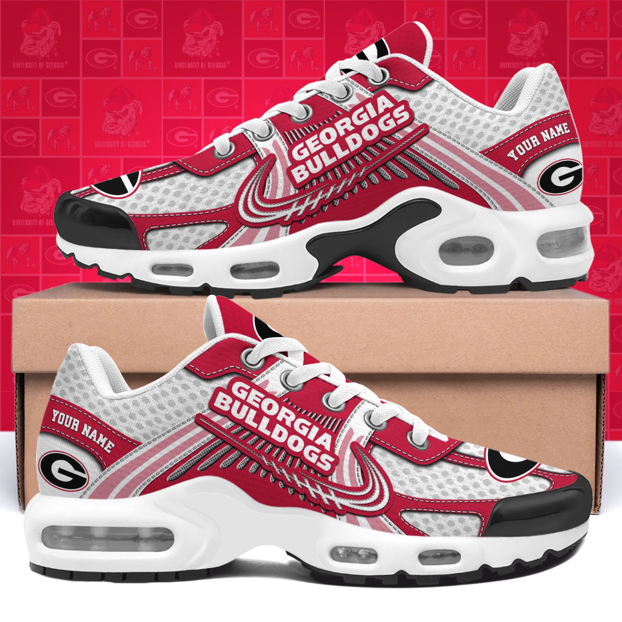 georgia bulldogs tn shoes custom your name sport shoes 8995