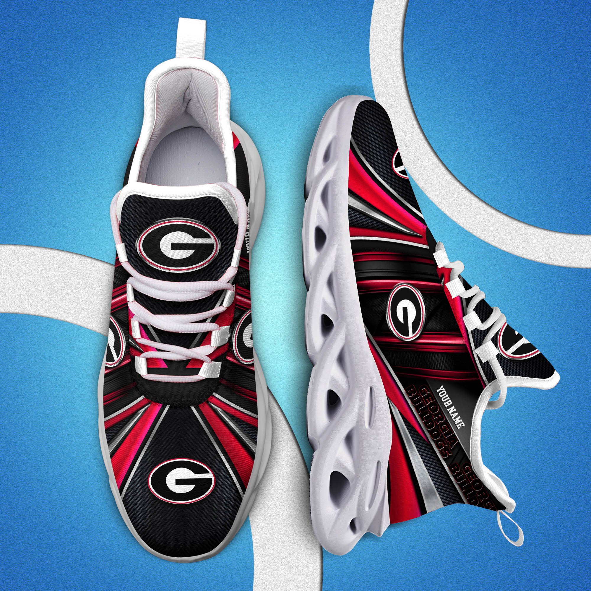 georgia bulldogs white c sneakers 2026 version personalized your name sport team sneakers sport gifts ph892 2955 ujmgg