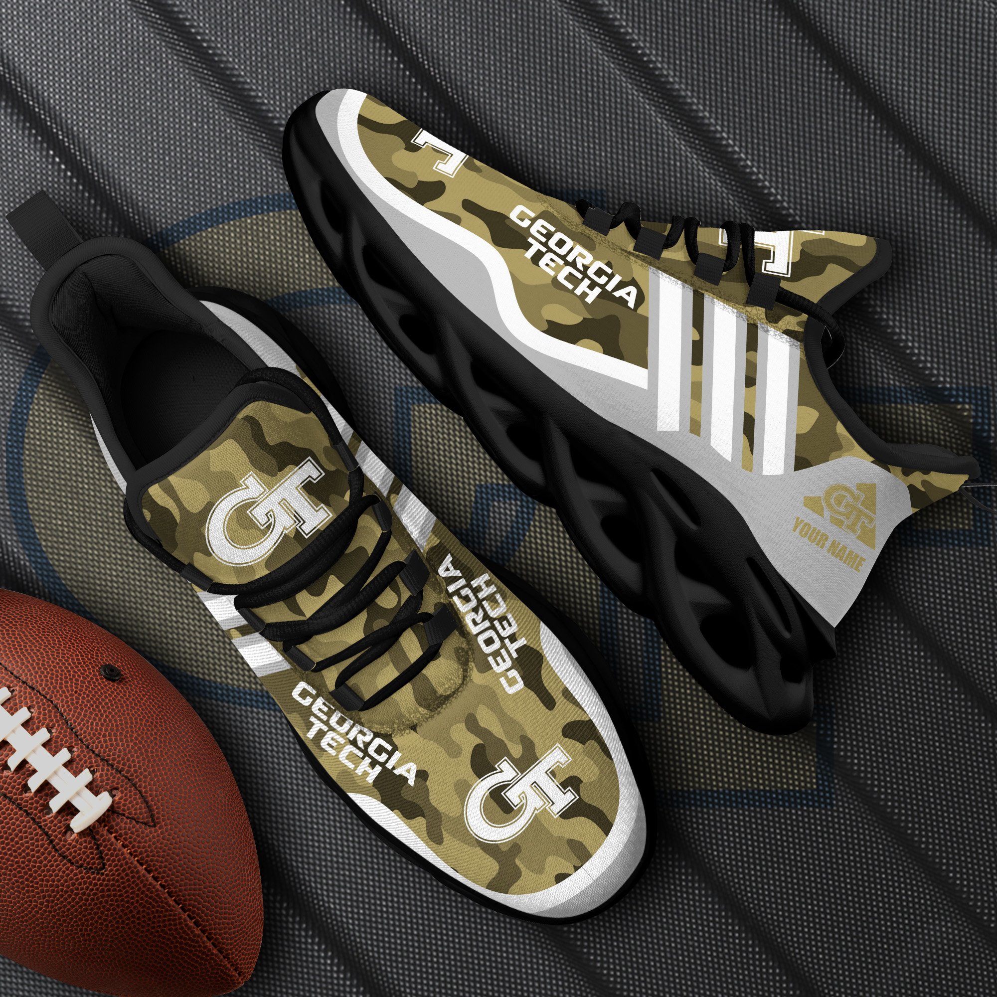 georgia tech yellow jackets black max soul shoes 2026 versions custom name 466 5696 f5amg