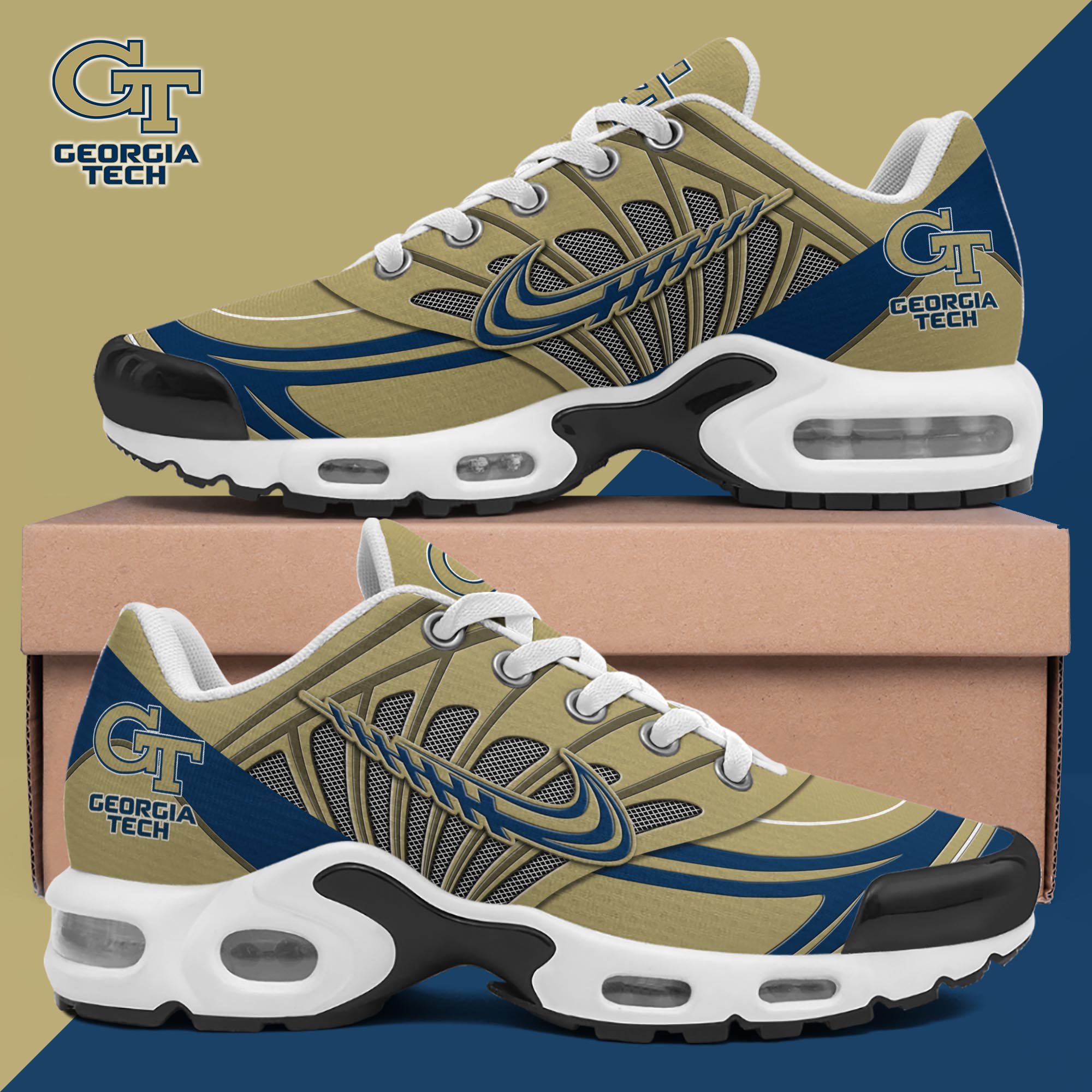 Georgia Tech Yellow Jackets TN Shoes 2026 Version Custom Name 135
