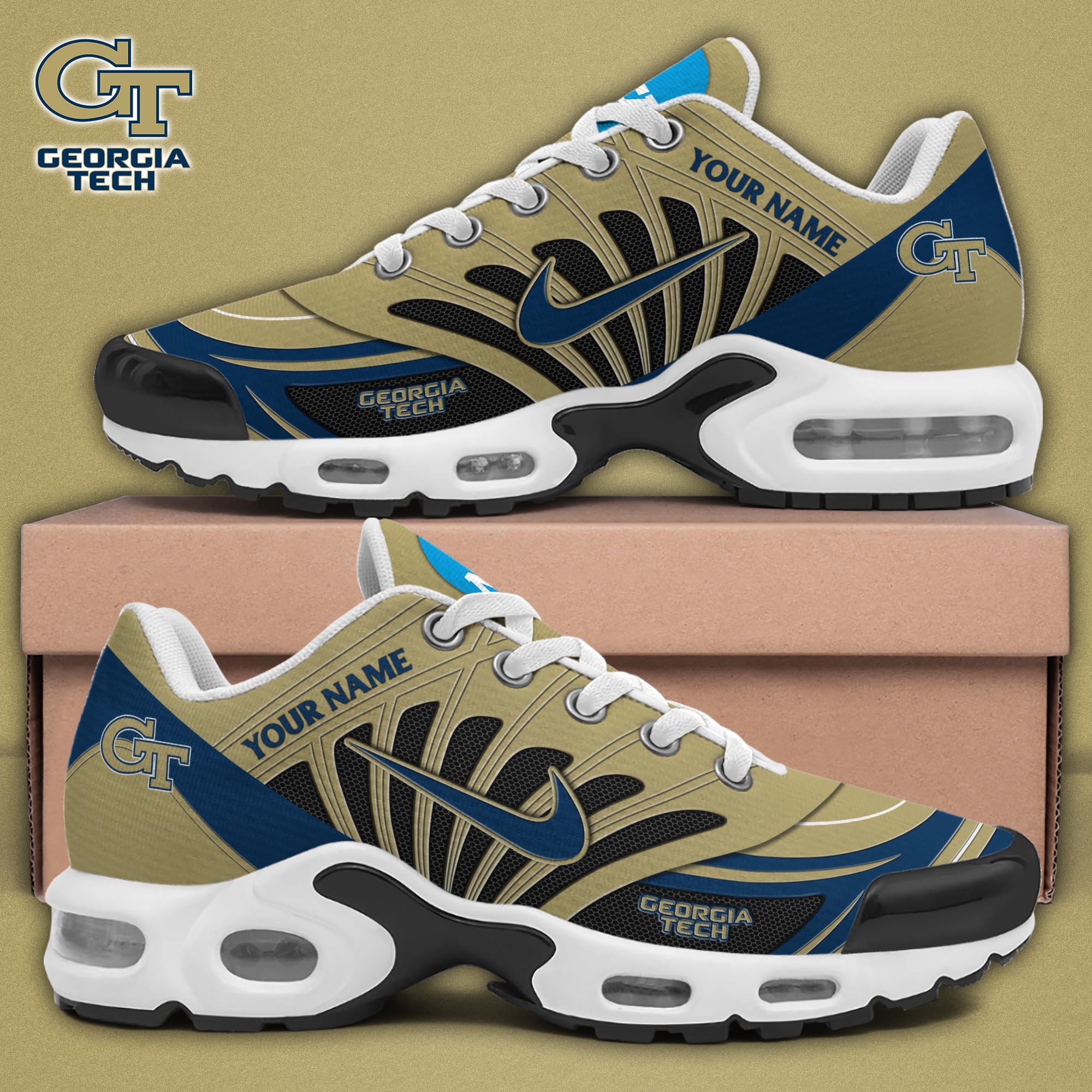 Georgia Tech Yellow Jackets TN Shoes 2026 Version Custom Name 