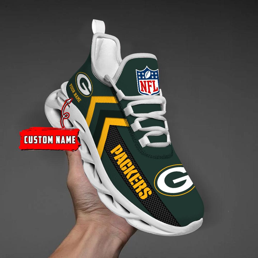 Green Bay Packers Black Max Soul Shoes 2026 Versions Custom Name 638