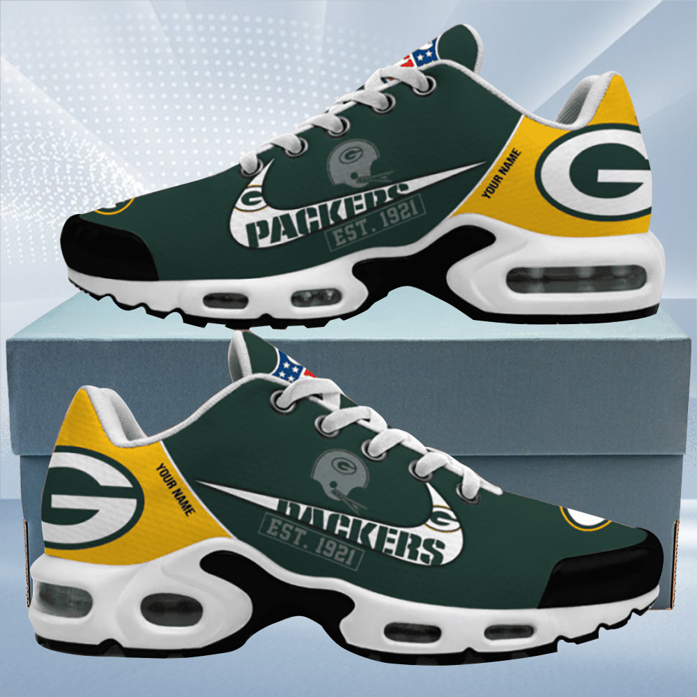 green bay packers est. custom name air max shoes air cushion sneakers 4620 ujjew