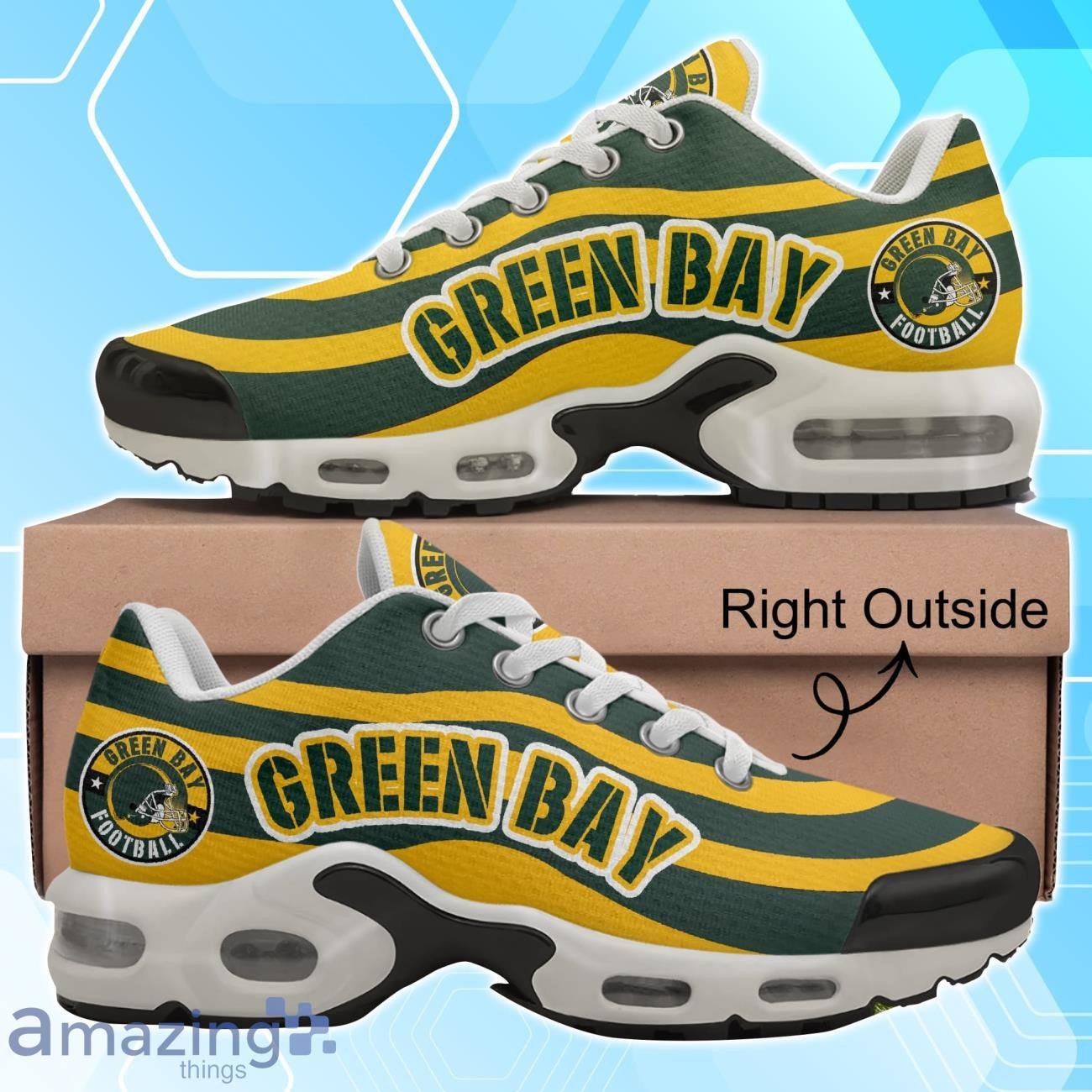 green bay packers football team logo colors waves tn air max shoes air cushion sneakers 7485 dgvik