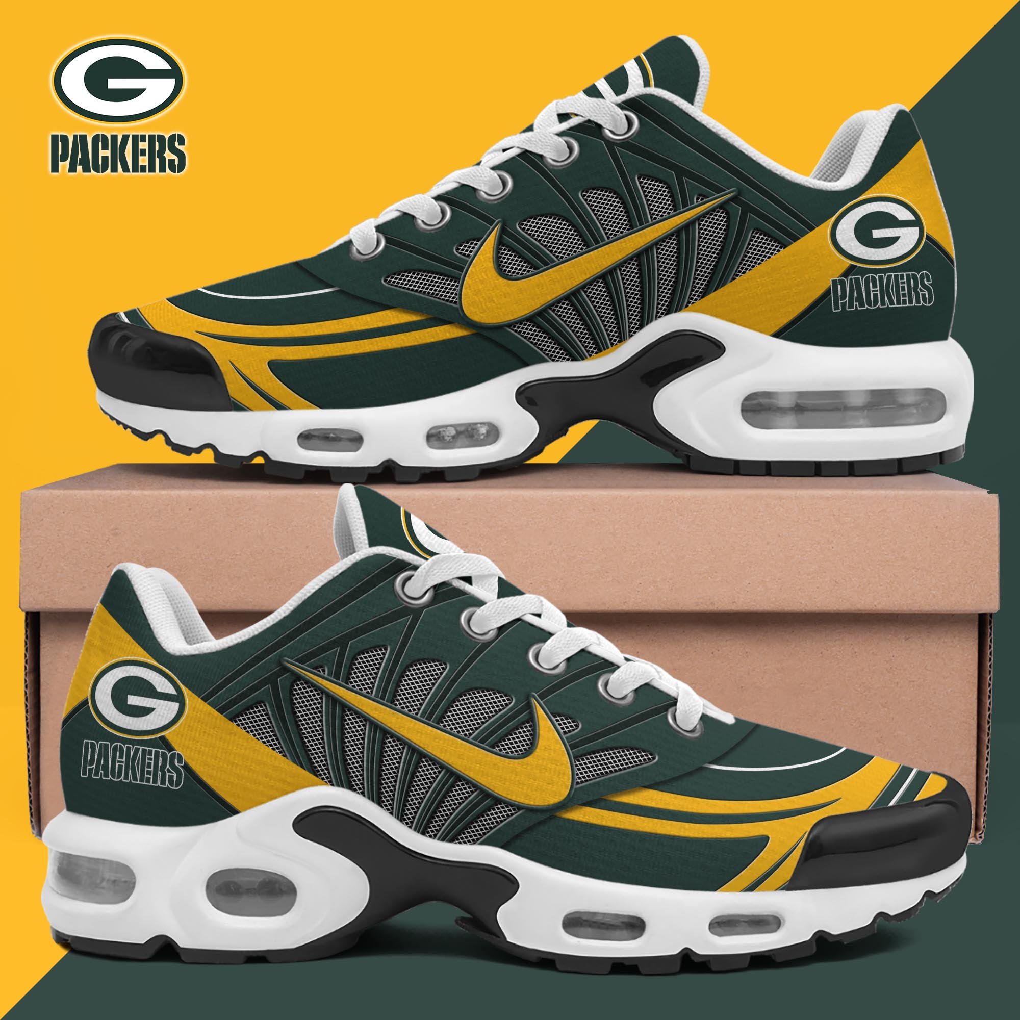 Green Bay Packers TN Shoes 2026 Version Custom Name 137