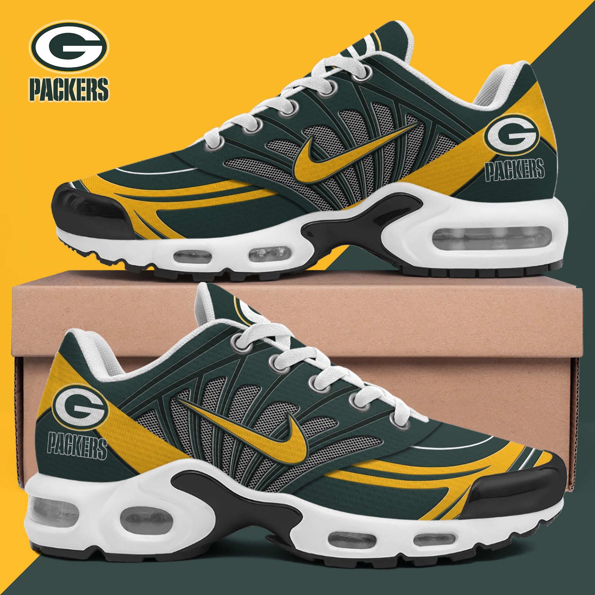 Green Bay Packers TN Shoes 2026 Version Custom Name 919