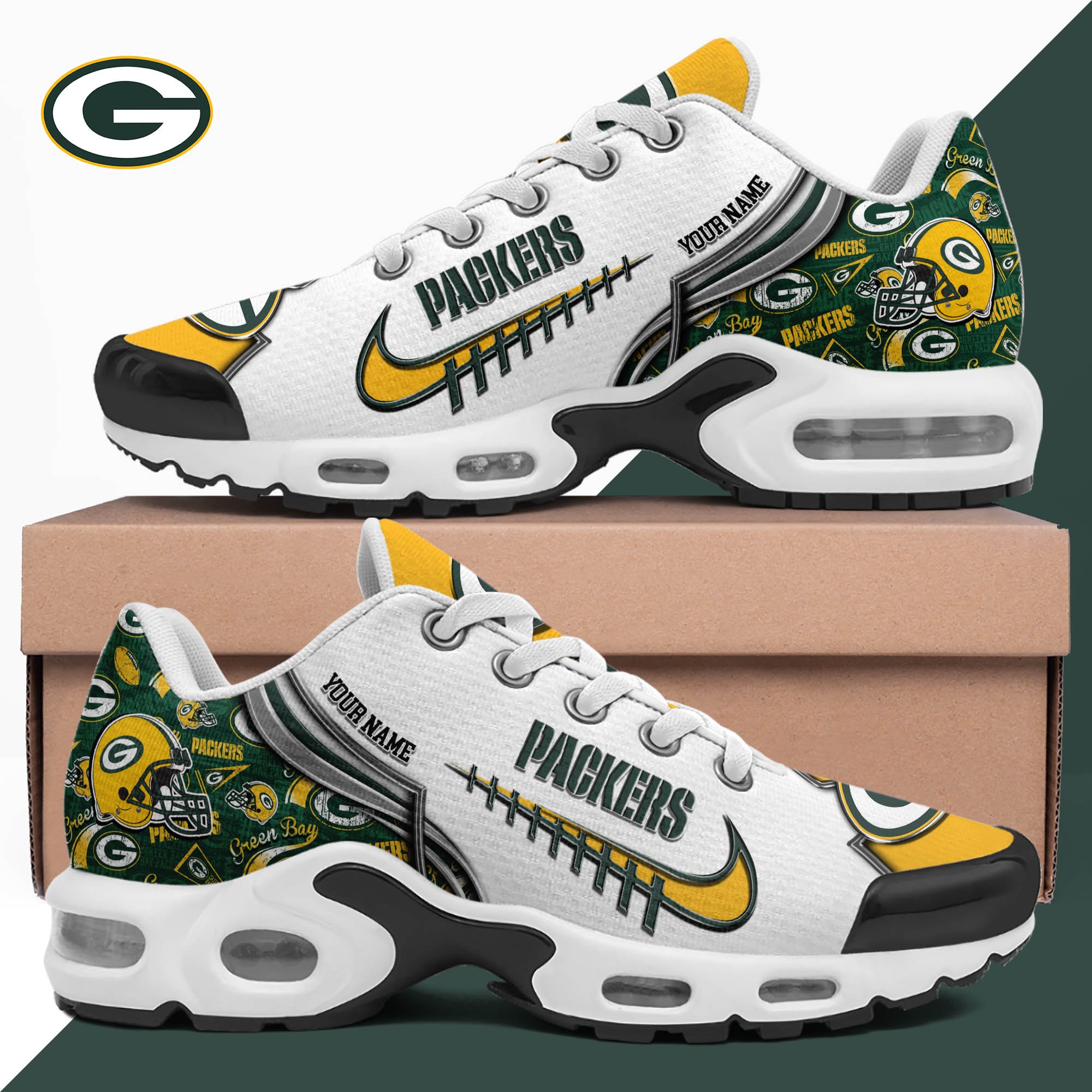 Green Bay Packers TN Shoes 2026 Version Custom Your Name 642